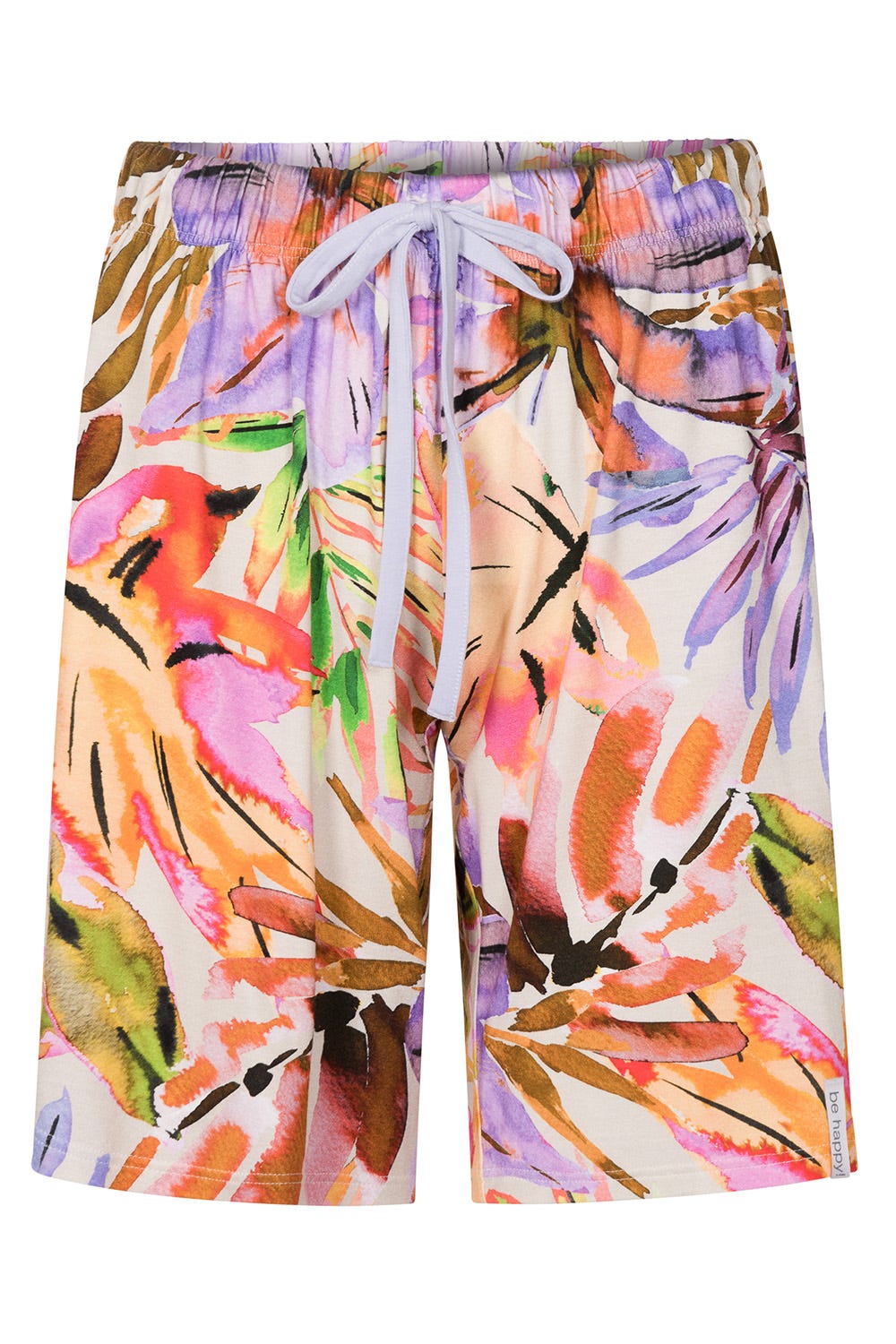 Hollowbild von Bermuda im fröhlichen Blätter-Druck Bunt Sommer Mix & Match Viskose/Elasthan