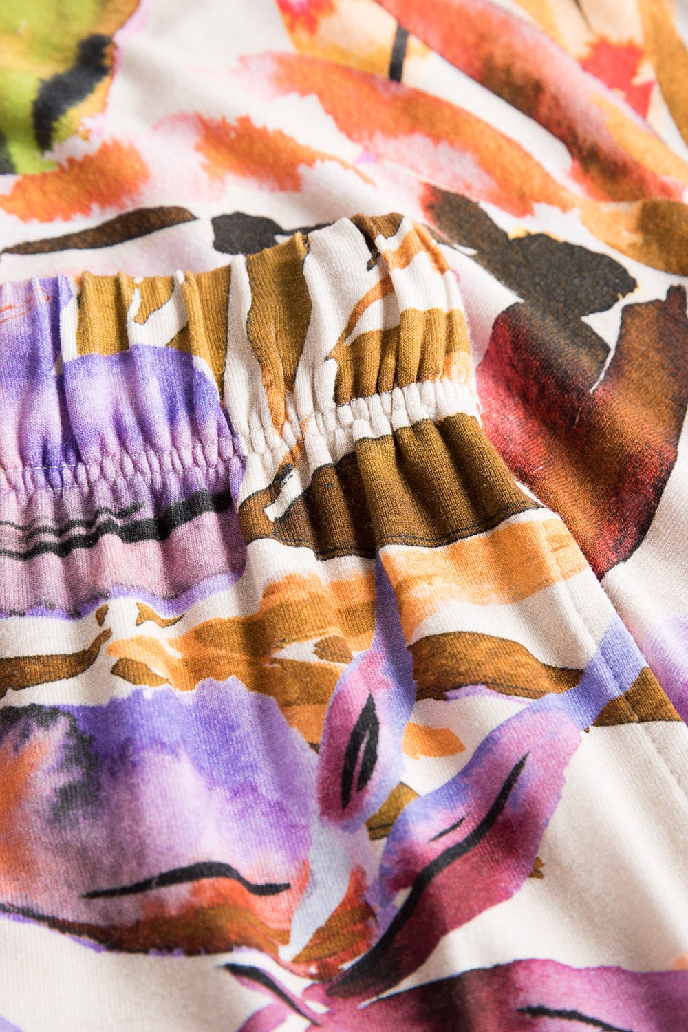 Detailbild 3 von Bermuda im fröhlichen Blätter-Druck Bunt Sommer Mix & Match Viskose/Elasthan