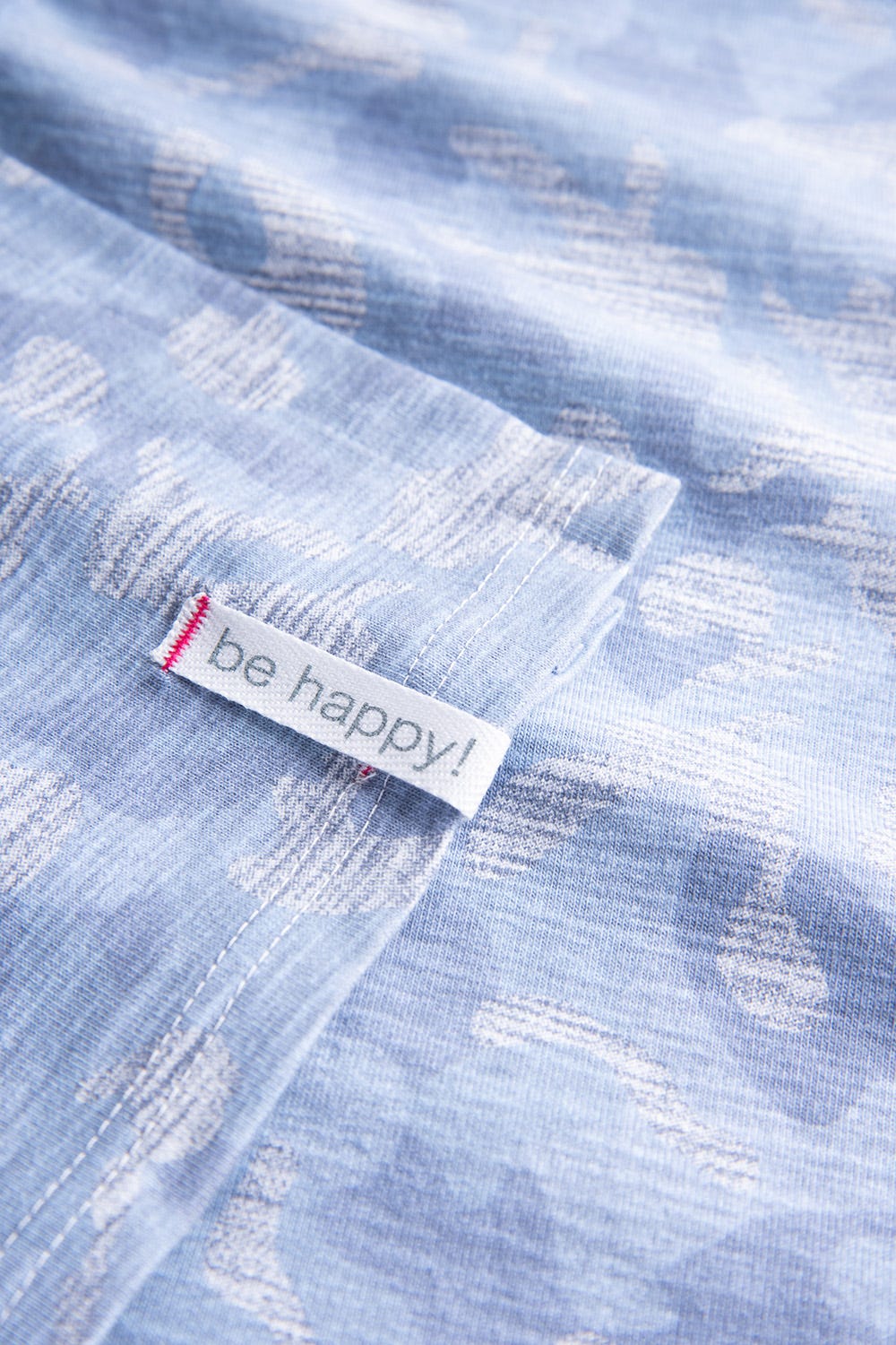 Detailbild 3 von Nachtkleid im blauen Camouflage-Druck Halbarm Maxi-Länge Baumwolle/Elasthan