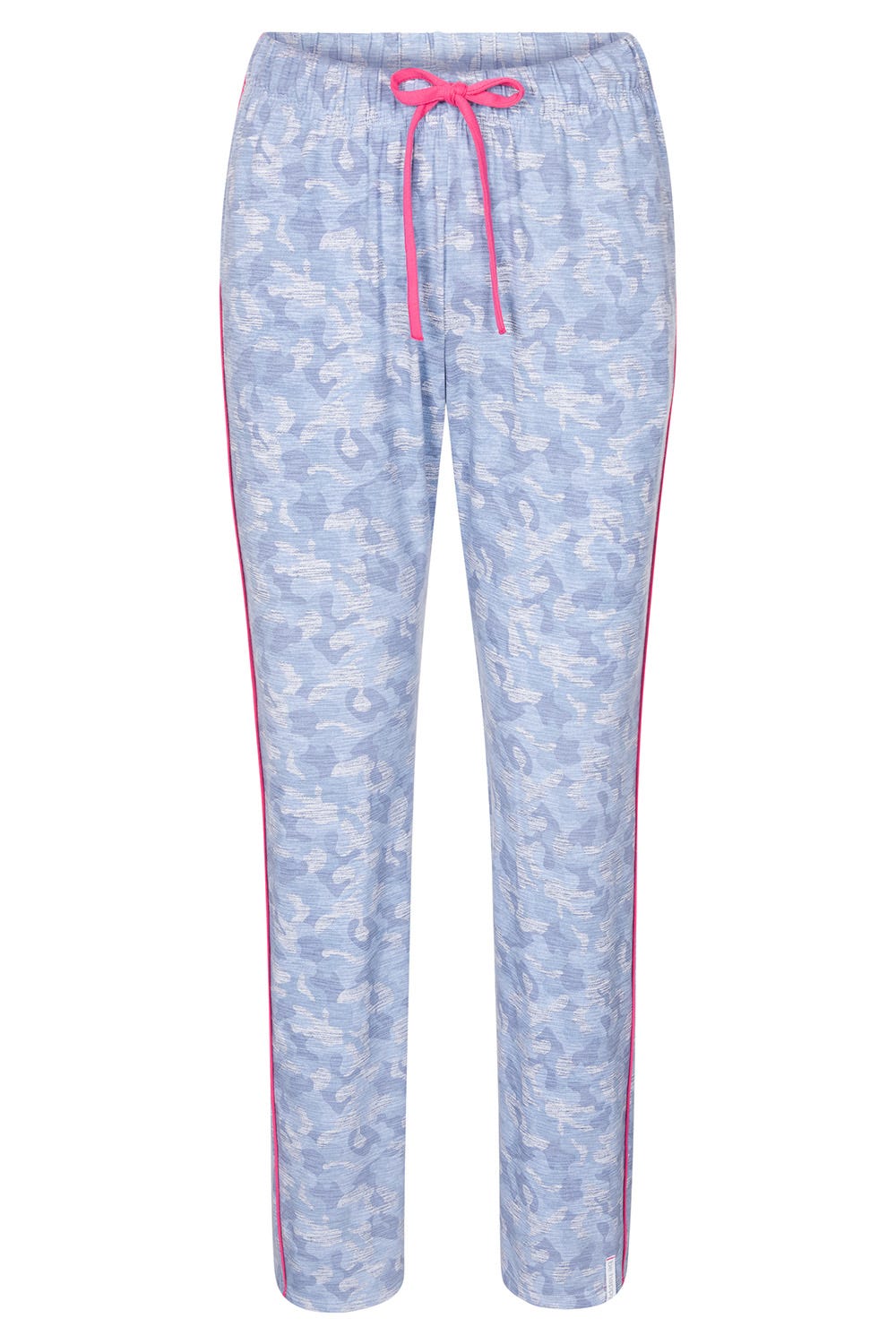 Hollowbild von Hose im blauen Camouflage-Druck Kontrast-Streifen Mix & Match Baumwolle/Elasthan