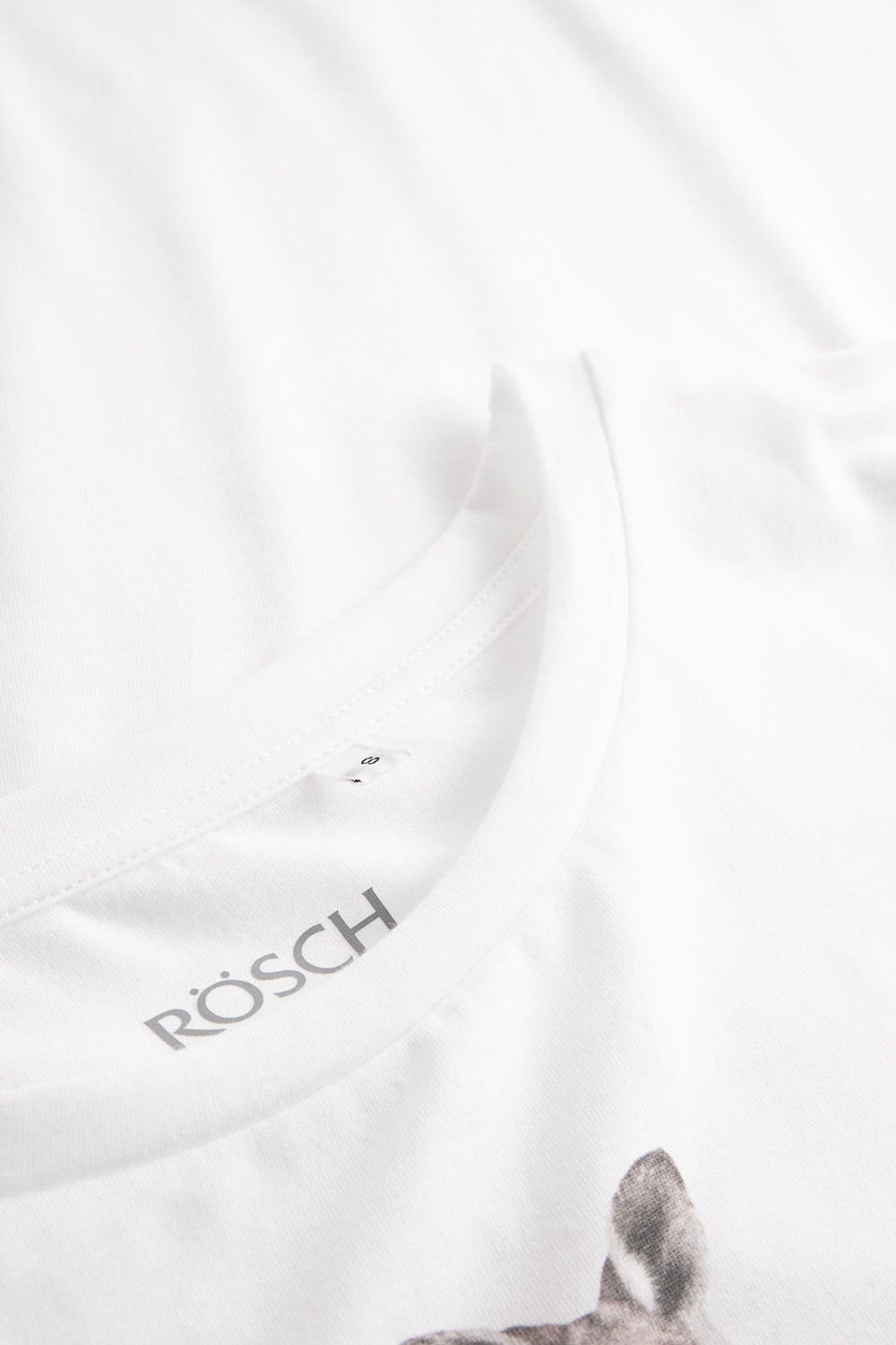 Detailbild 2 von T-Shirt mit Motivdruck Känguru Basic Weiß Mix & Match 100% Baumwolle