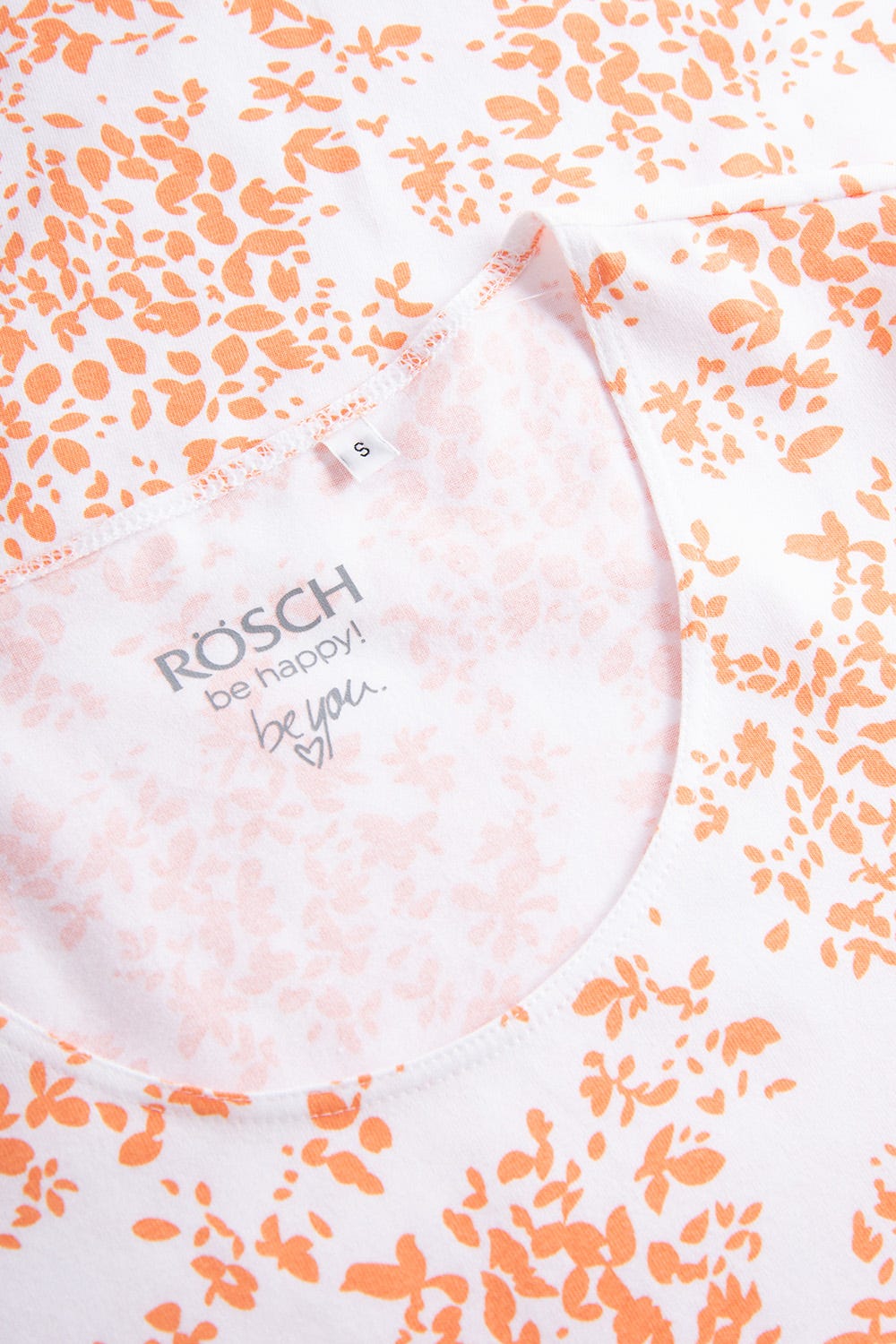Detailbild 2 von Nachthemd im Blümchen-Design Orange Baumwolle/Elasthan