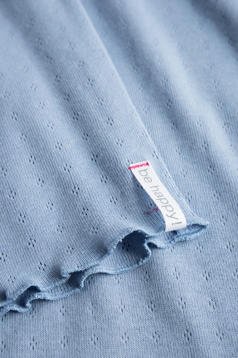 Detailbild 3 von Pyjama-Hose aus Ajour Feinstrick Hellblau Mix & Match 100% Baumwolle