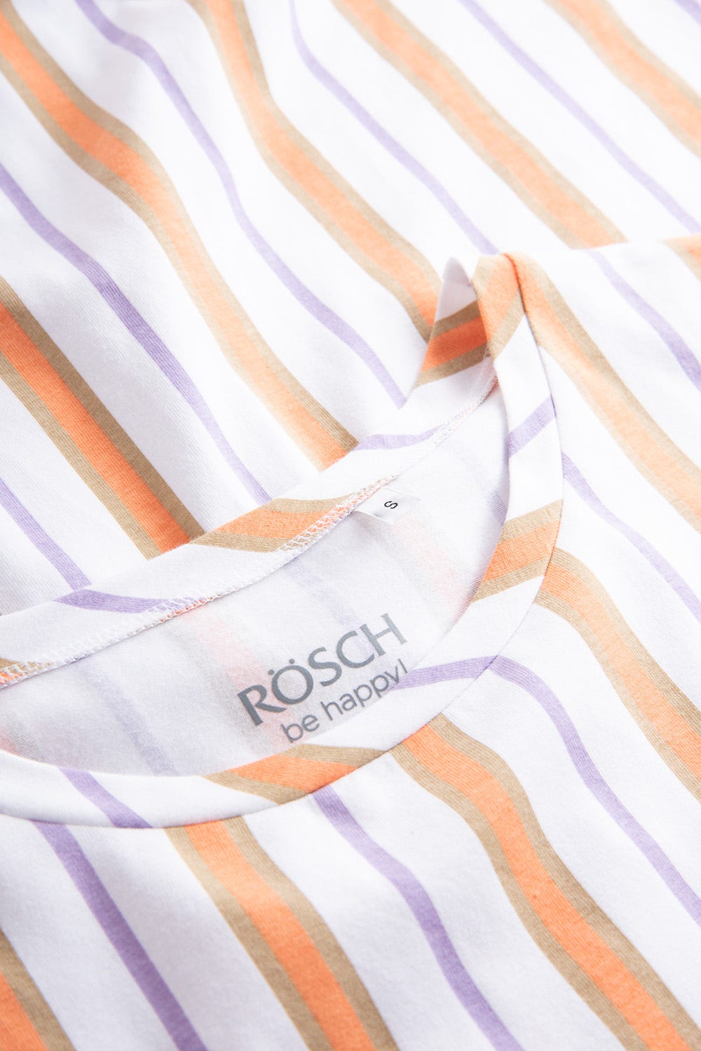 Detailbild 1 von Nachthemd im Streifen-Design Brusttasche Sommer Baumwolle/Elasthan