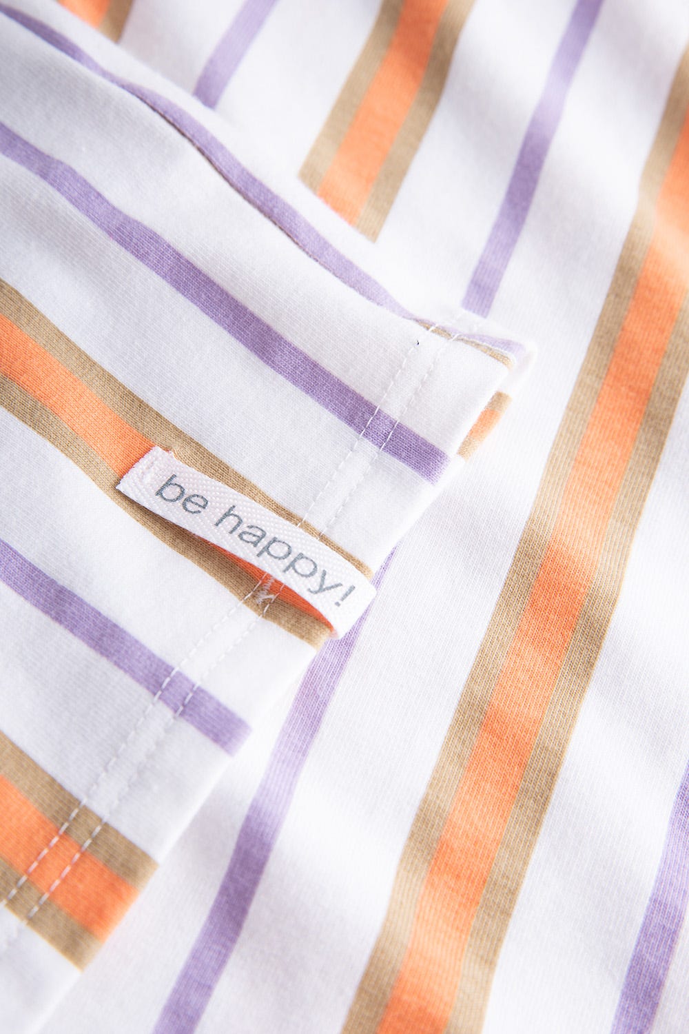 Detailbild 3 von Nachthemd im Streifen-Design Brusttasche Sommer Baumwolle/Elasthan