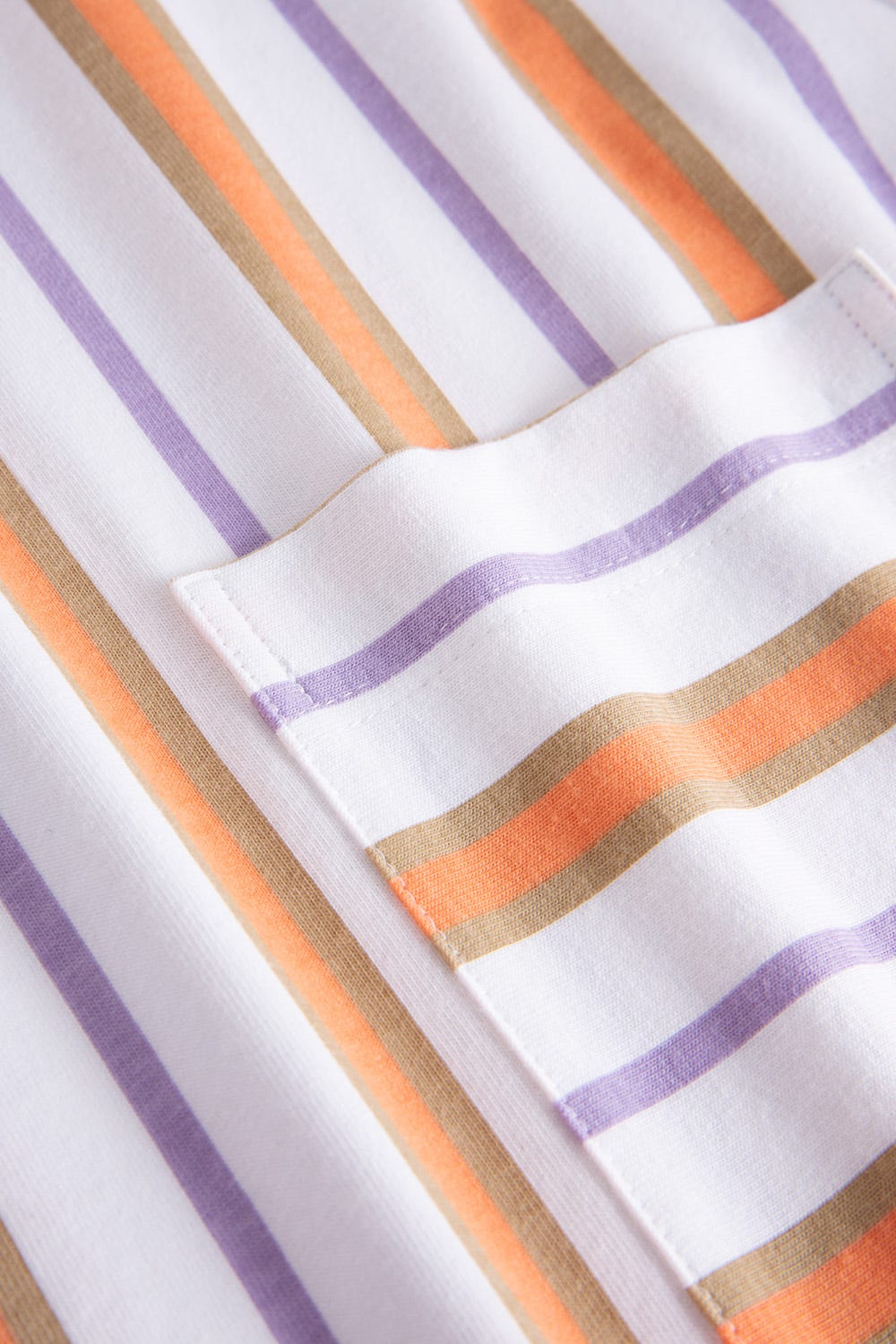 Detailbild 3 von T-Shirt im Streifen-Design Brusttasche Sommer Baumwolle/Elasthan