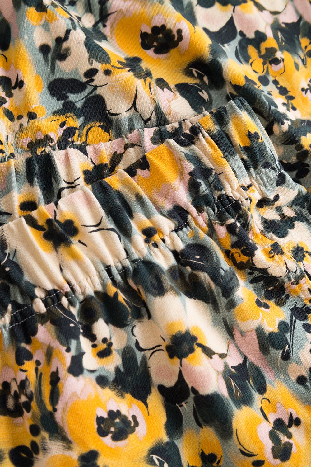 Detailbild 2 von Hose im gelben Blumenmuster Baumwolle/Elasthan