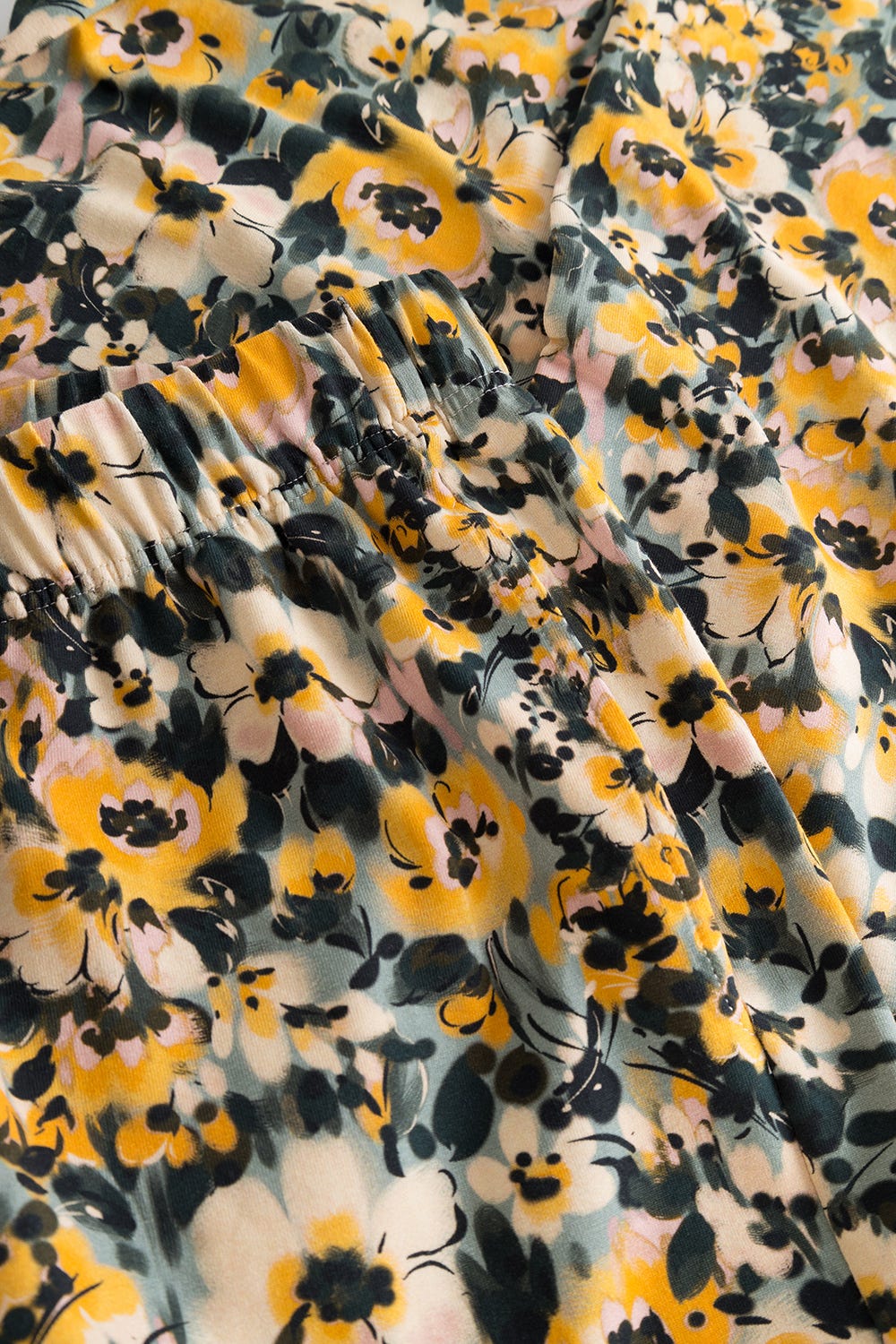 Detailbild 3 von Hose im gelben Blumenmuster Baumwolle/Elasthan