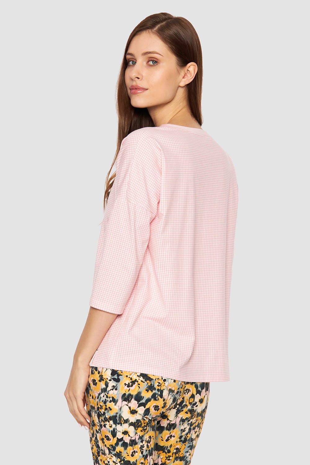 Rückansicht von Shirt mit Stickerei "honey" Baumwolle/Elasthan