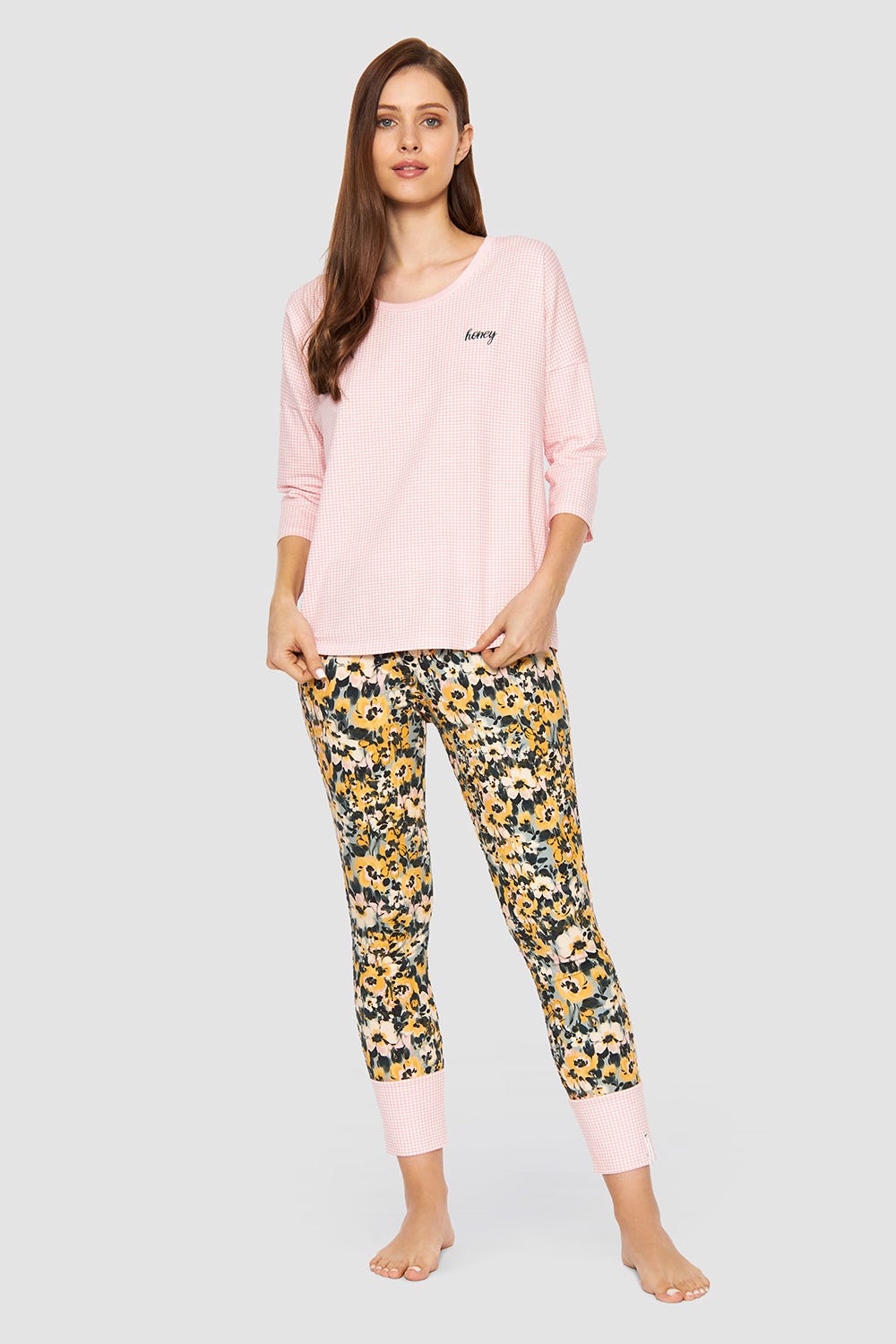 Detailbild 1 von Shirt mit Stickerei "honey" Baumwolle/Elasthan