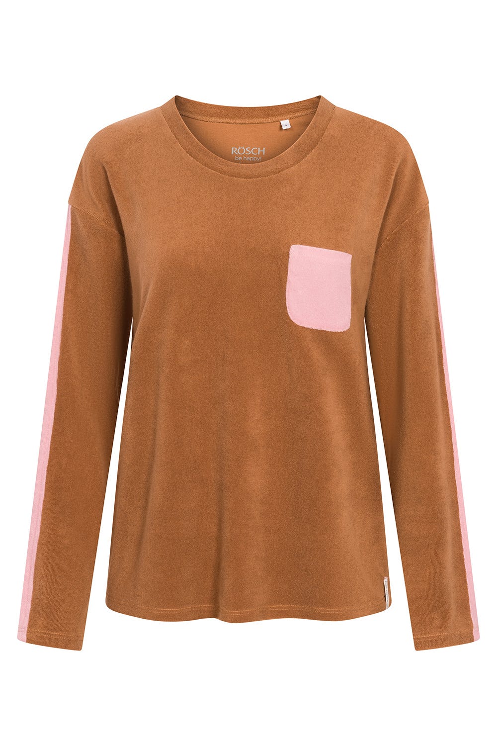 Hollowbild von Shirt mit Kontrastdetails Frottee Baumwolle/Polyester