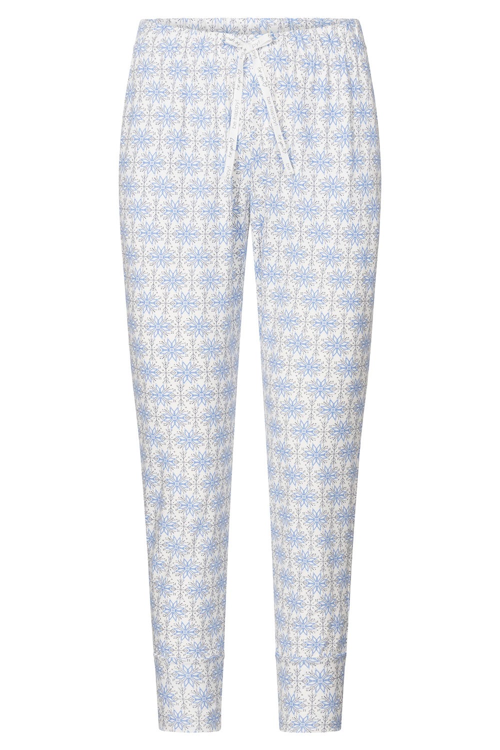 Hollowbild von 7/8-Hose im Schneeflocken-Druck Baumwolle/Elasthan