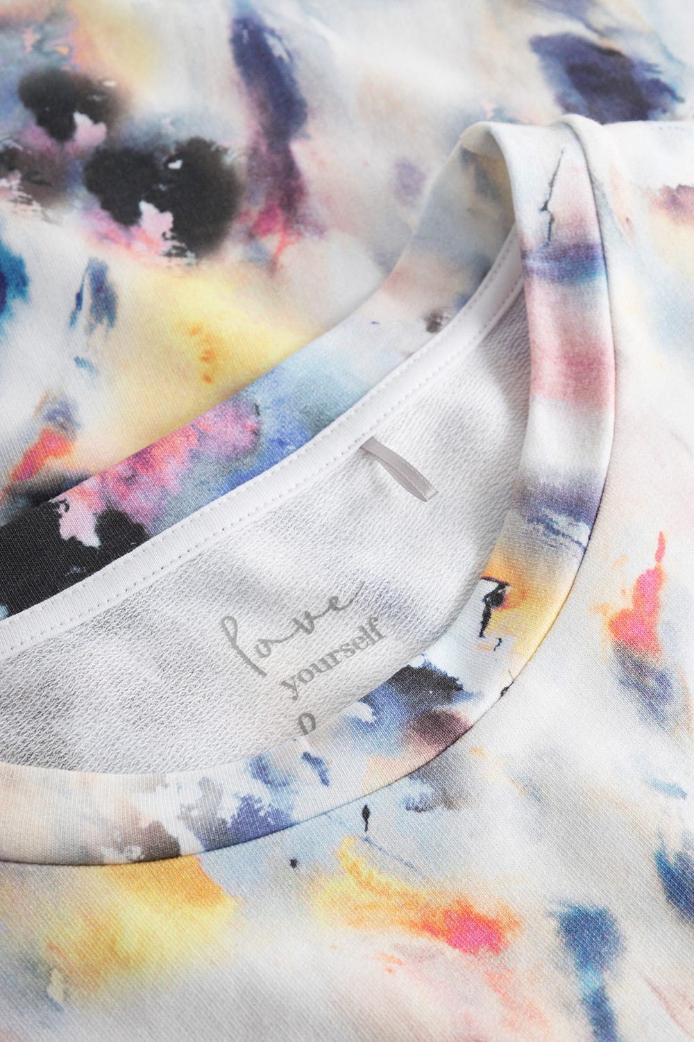 Detailbild 2 von Sweatshirt im farbenfrohen Druck Halbarm T-Shirt Mix & Match Baumwolle/Elasthan