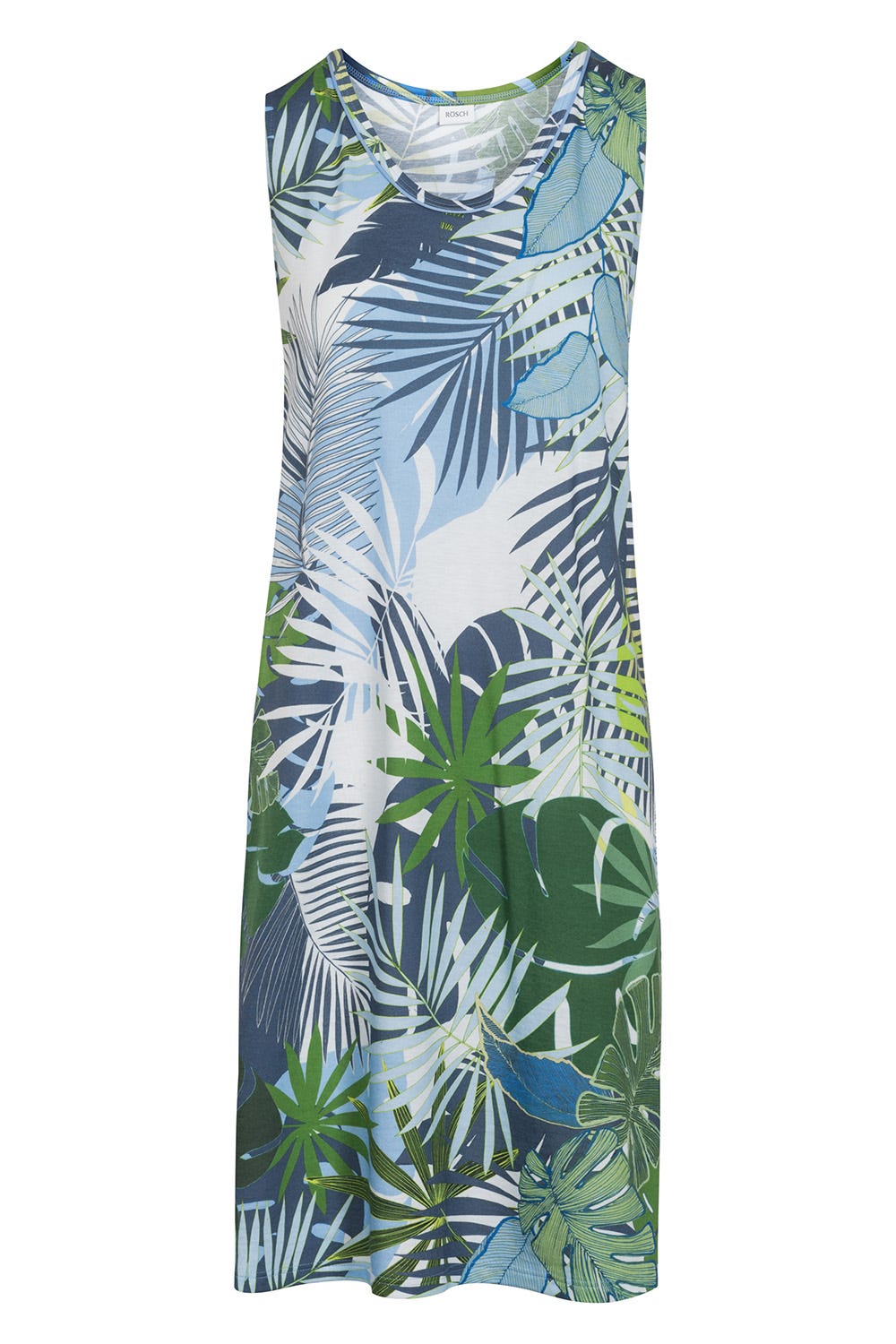 Hollowbild von Nachthemd im tropischen Palmen-Druck Taschen Baumwolle/Modal
