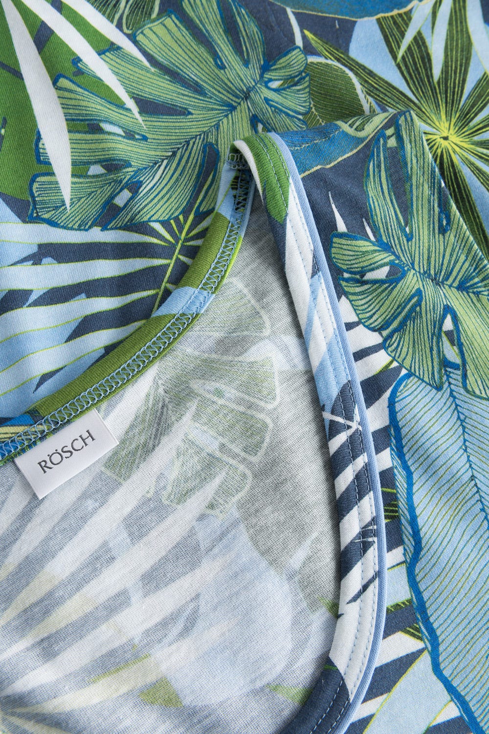 Detailbild 1 von Nachthemd im tropischen Palmen-Druck Taschen Baumwolle/Modal