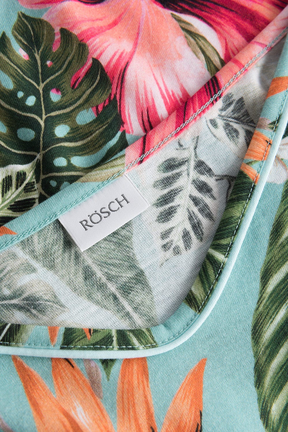 Detailbild 1 von Trägerkleid im tropischen Druck Spaghetti-Träger Baumwolle/Modal