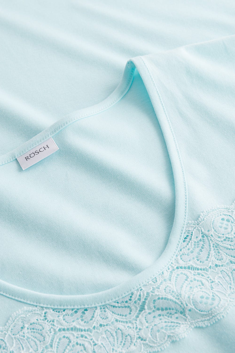 Detailbild 1 von Nachthemd mit feinen Spitzendetails Uni Elegant 100% Baumwolle