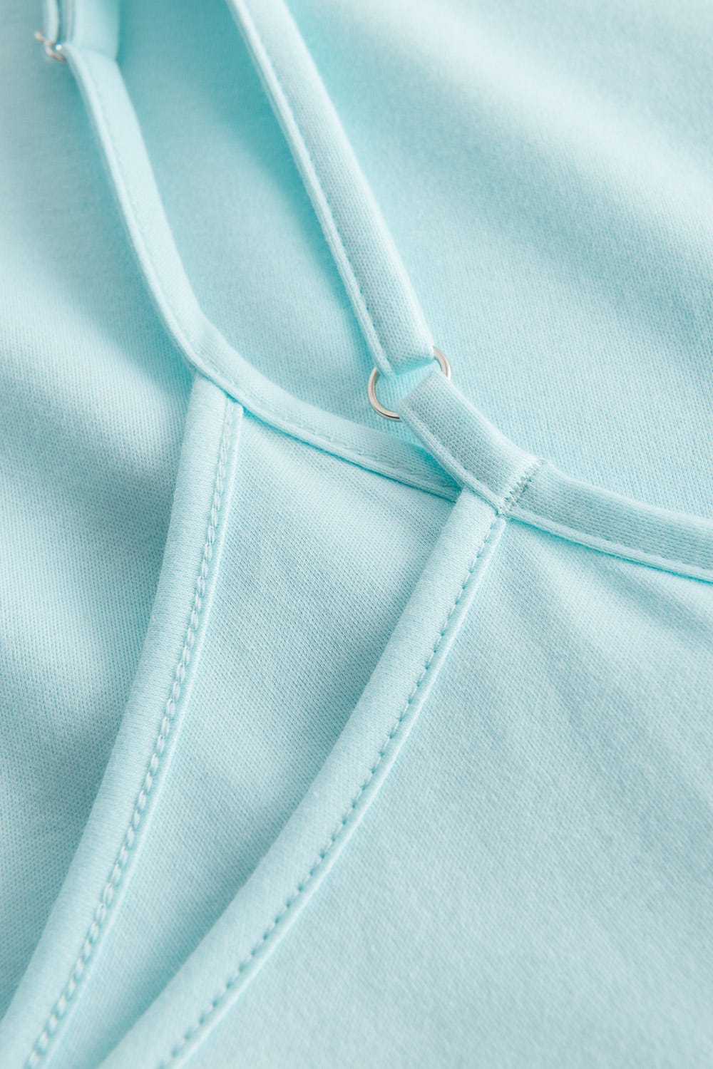 Detailbild 3 von Trägerkleid mit feinen Spitzendetails Uni Elegant 100% Baumwolle