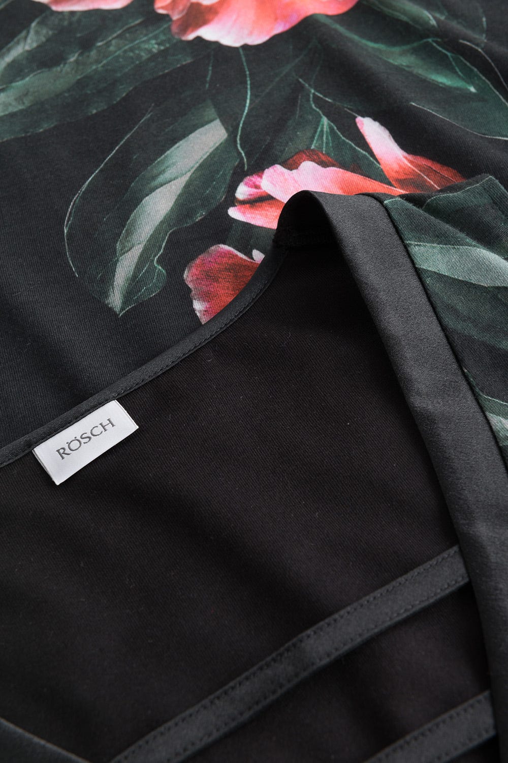 Detailbild 1 von Nachtkleid im eleganten Blumendruck V-Ausschnitt Ärmellos Baumwolle/Modal