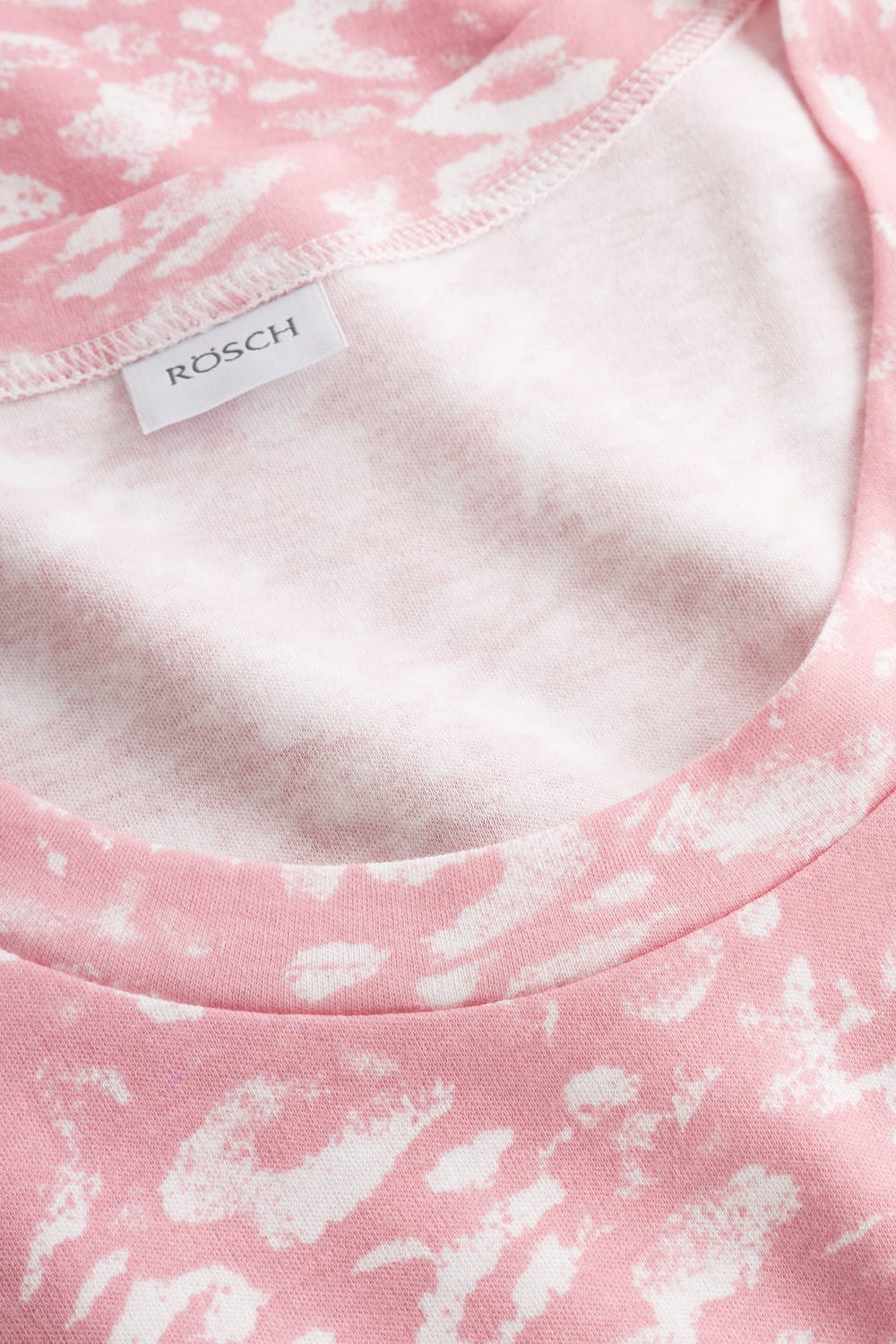 Detailbild 1 von Nachtkleid im rosa Druck-Mix angerauht kuschelig Maxi 100% Baumwolle