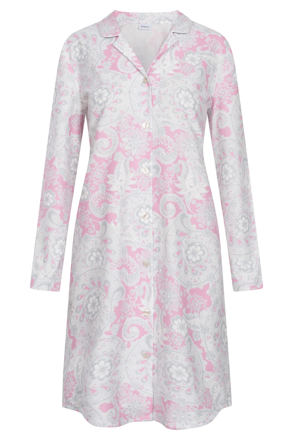 Hollowbild von Nachthemd im Herrenstil Flanell Kuschlig 100% Baumwolle