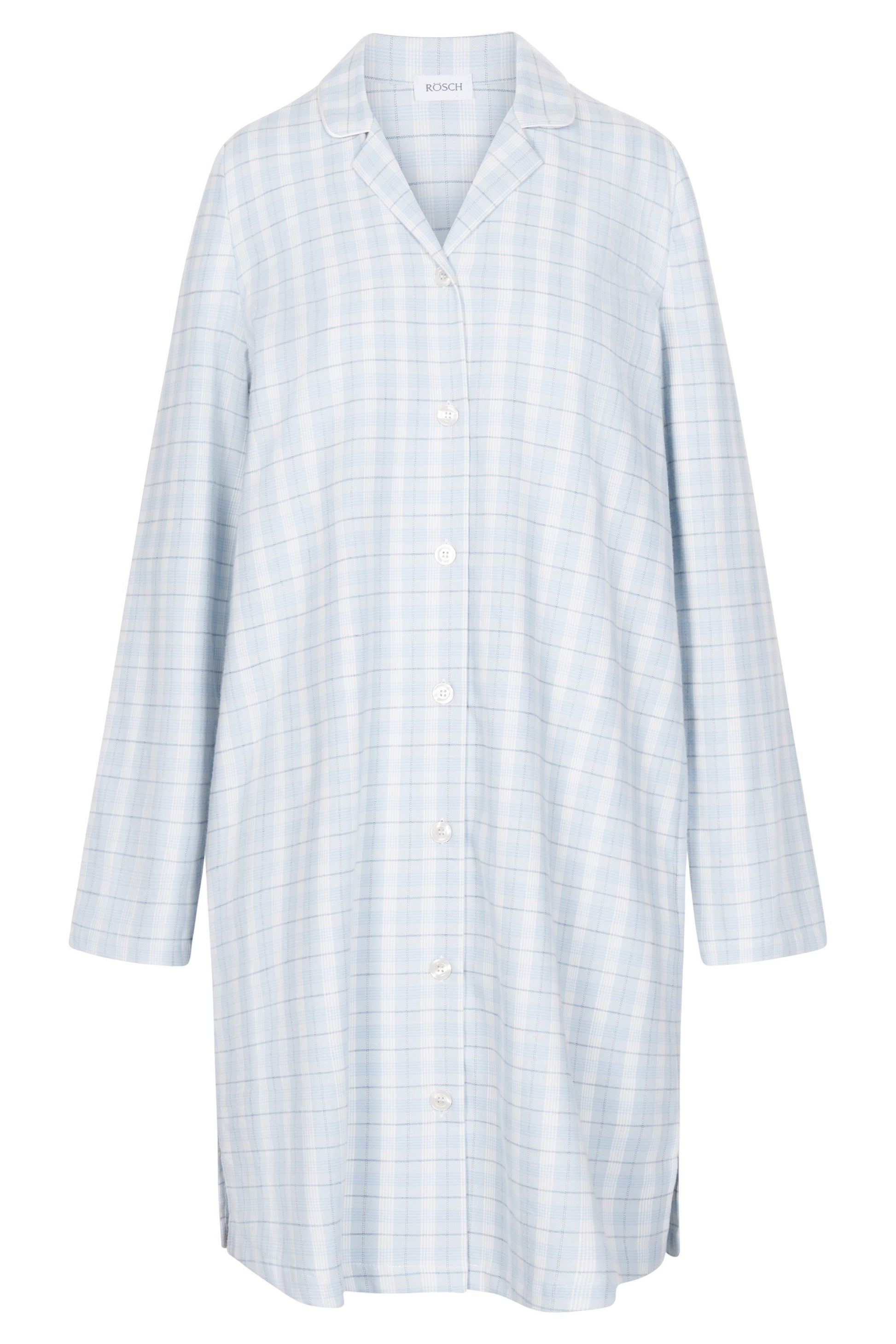 Hollowbild von Nachthemd im Herrenhemdstil Flanell 100% Baumwolle