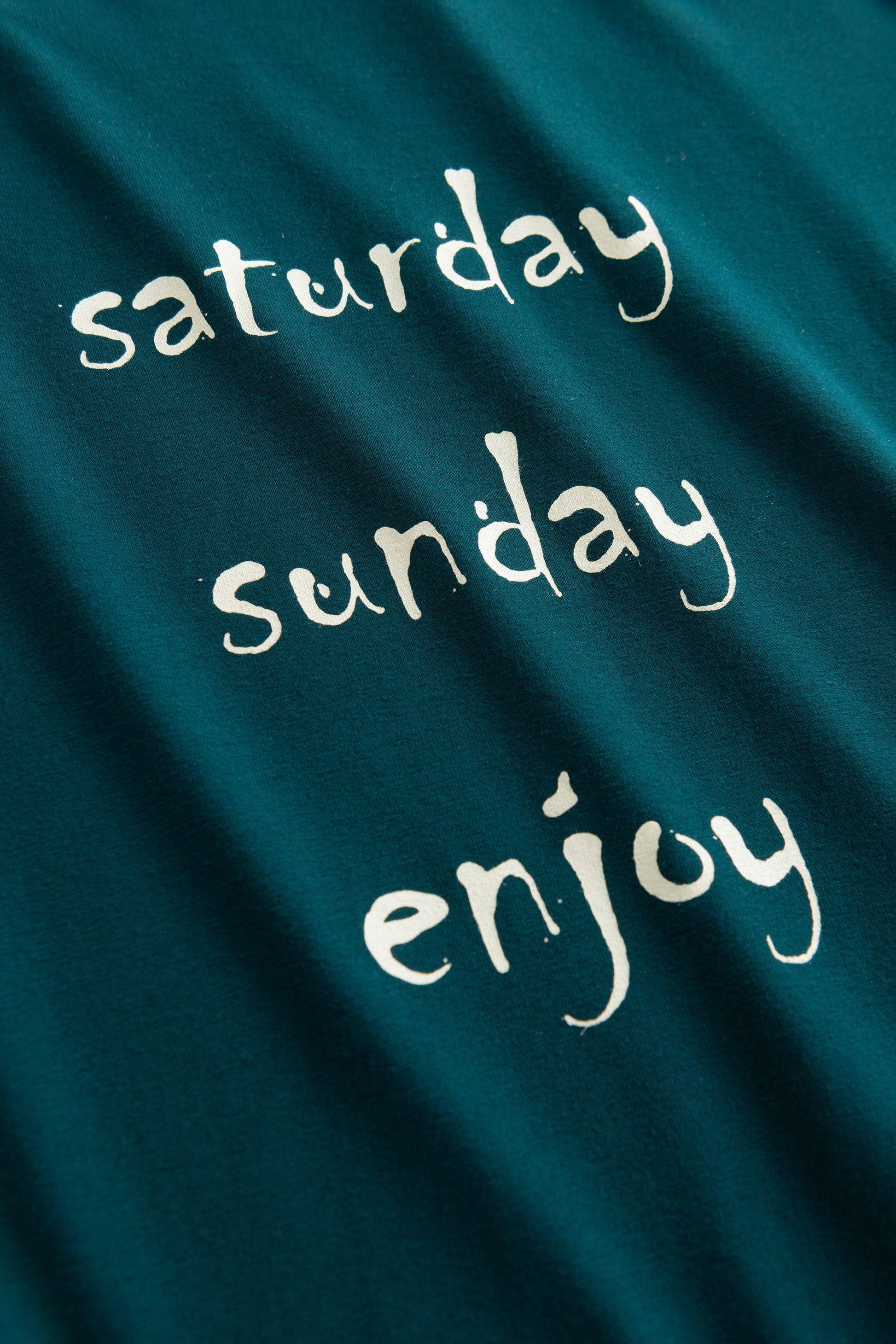Detailbild 2 von Bigshirt "saturday sunday enjoy" 100% Baumwolle