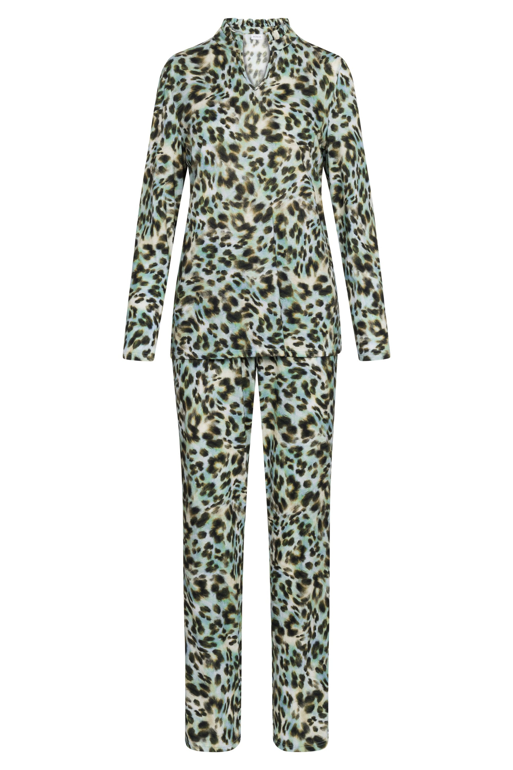 Hollowbild von Pyjama im bunten Leo-Druck Baumwolle/Modal