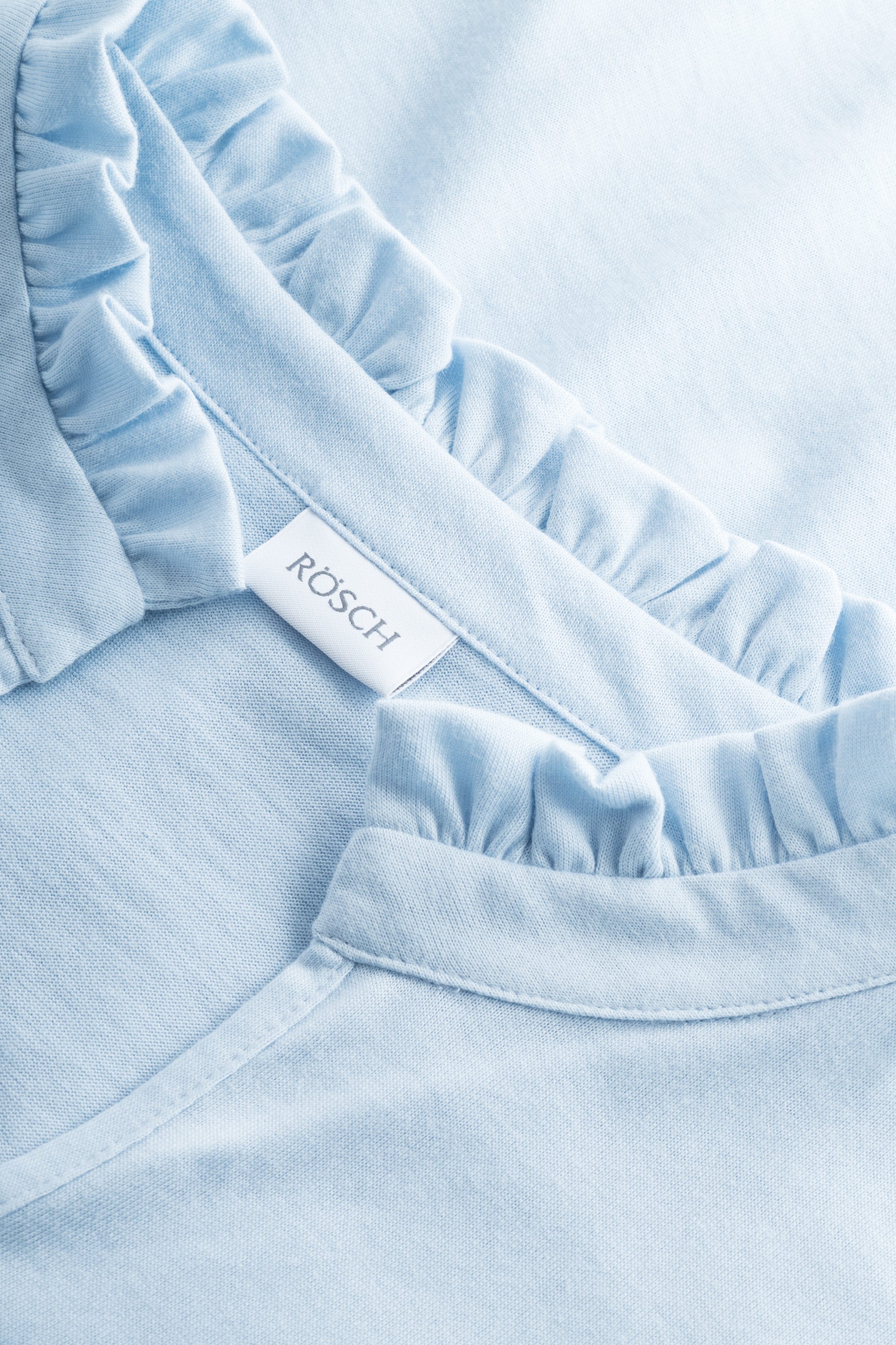 Detailbild 1 von Pyjama mit Rüschen-Stehkragen Baumwolle/Modal