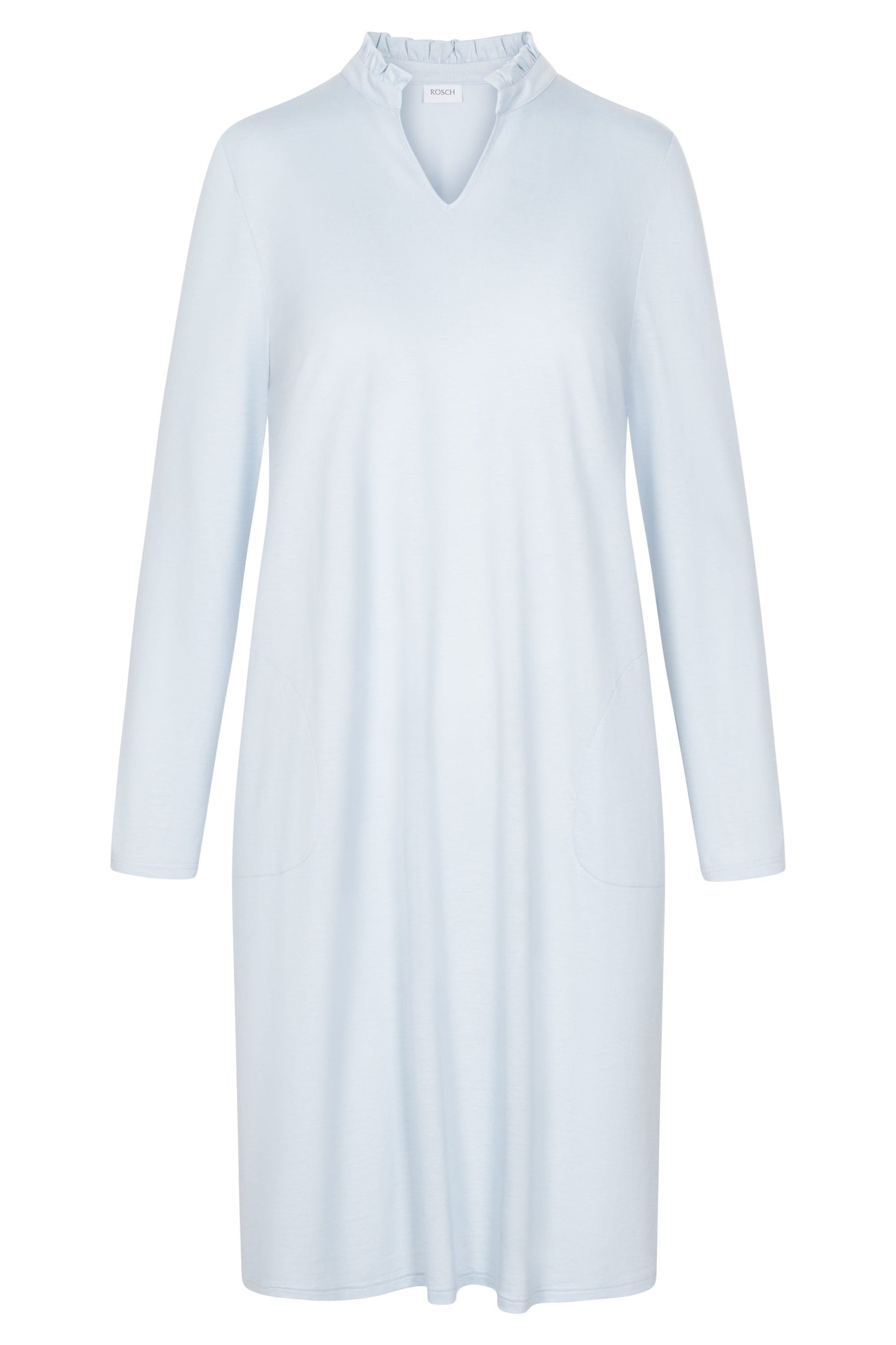 Hollowbild von Nachthemd mit Rüschen-Stehkragen Baumwolle/Modal