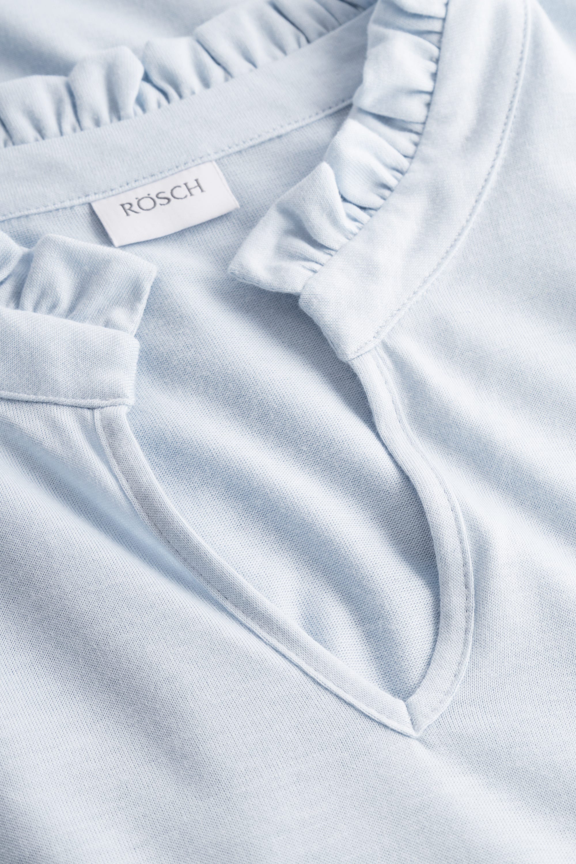 Detailbild 1 von Nachthemd mit Rüschen-Stehkragen Baumwolle/Modal