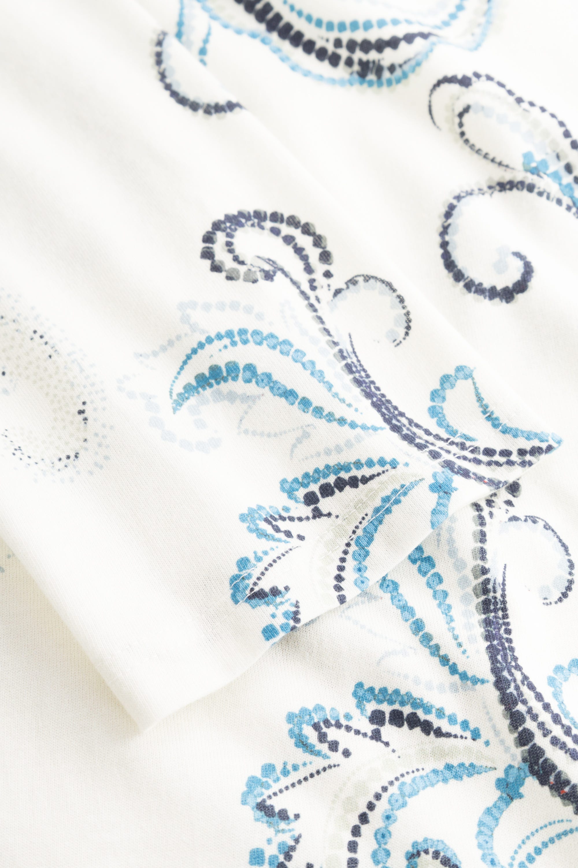 Detailbild 2 von Nachthemd im Paisleydruck Hellblau Baumwolle/Modal