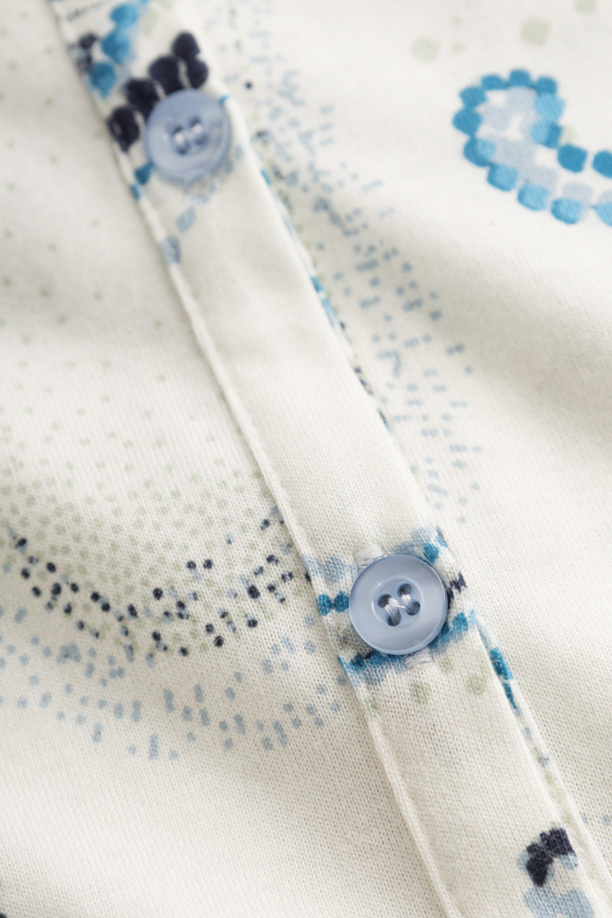 Detailbild 3 von Nachthemd im Paisleydruck Hellblau Baumwolle/Modal