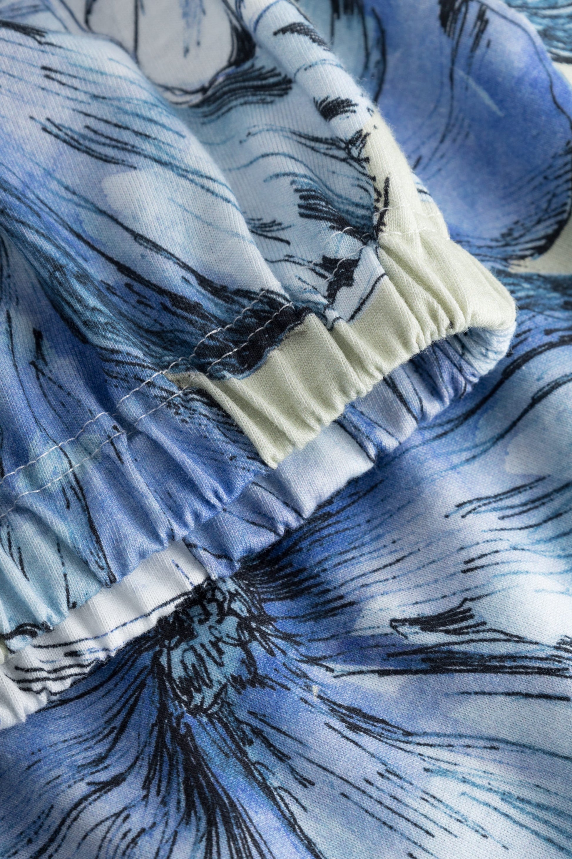 Detailbild 3 von Pyjama mit Stufenlook Hellblau Baumwolle/Modal