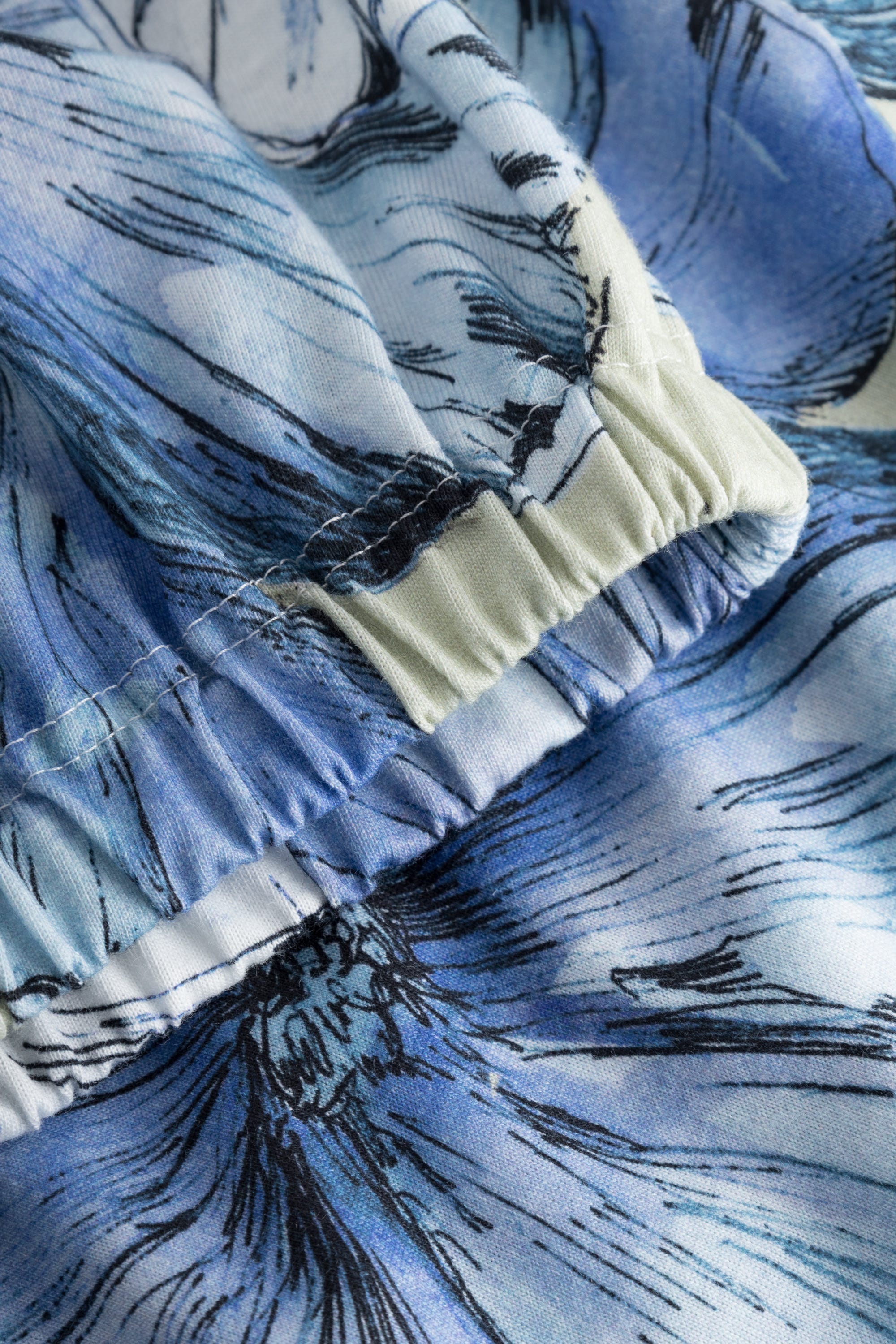 Detailbild 3 von Pyjama mit Stufenlook Hellblau Baumwolle/Modal