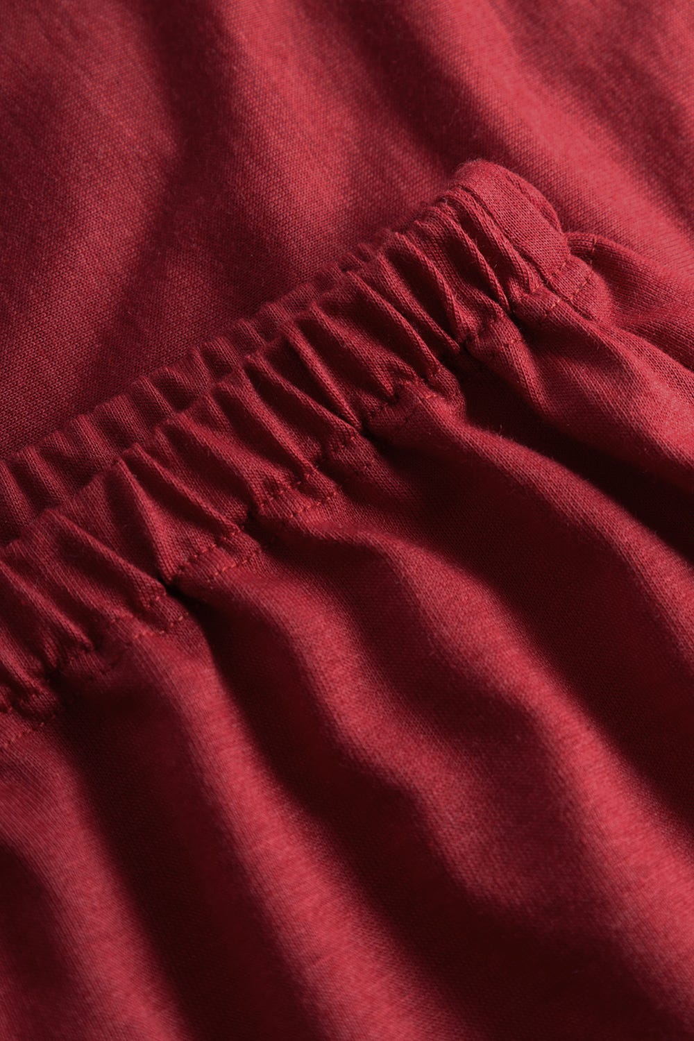 Detailbild 3 von Kurzer Pyjama mit Spitze Rot Baumwolle/Modal
