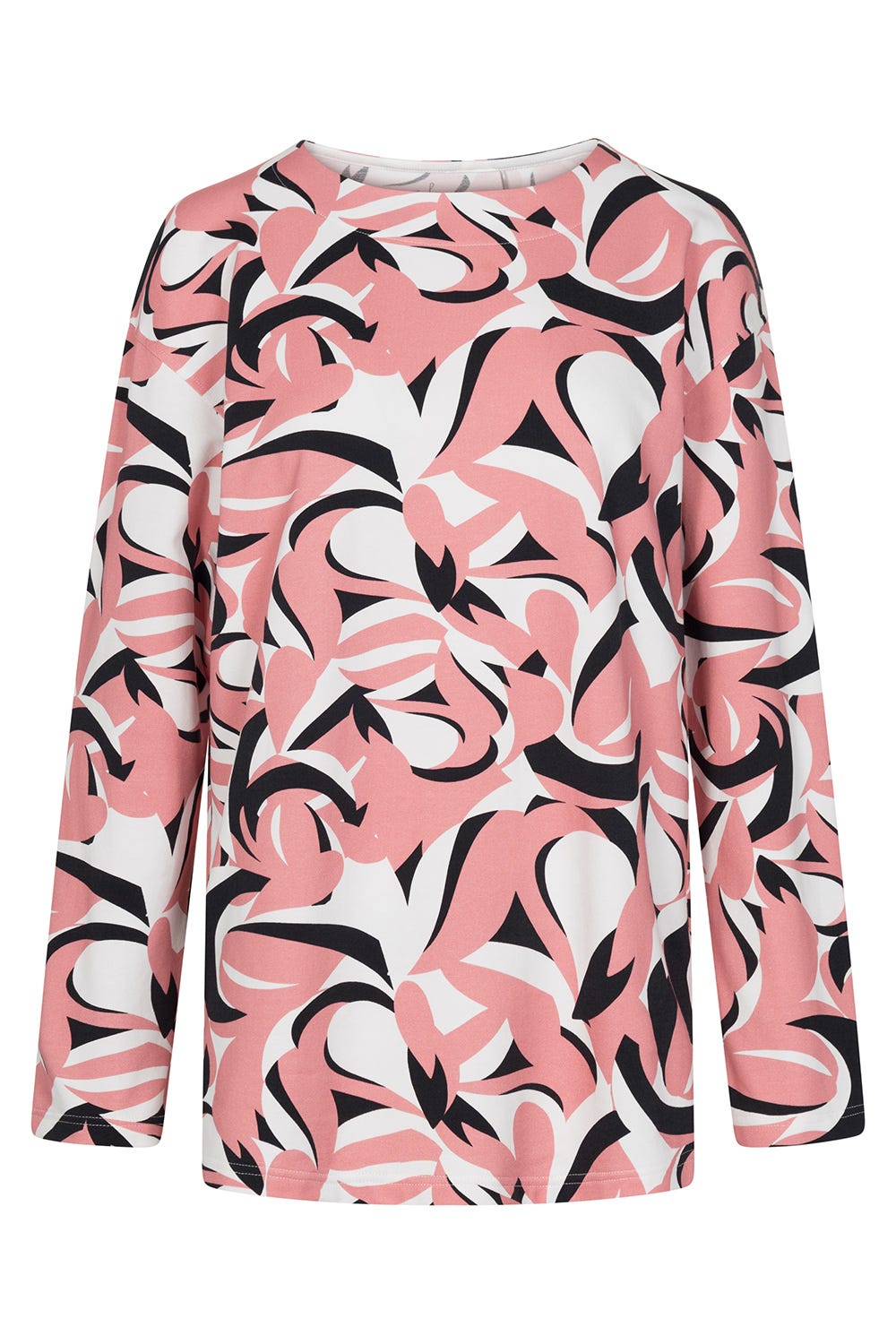 Hollowbild von Sweatshirt mit U-Boot-Ausschnitt Baumwolle/Elasthan