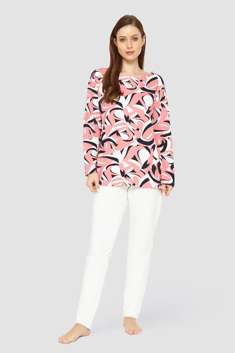 Detailbild 1 von Sweatshirt mit U-Boot-Ausschnitt Baumwolle/Elasthan