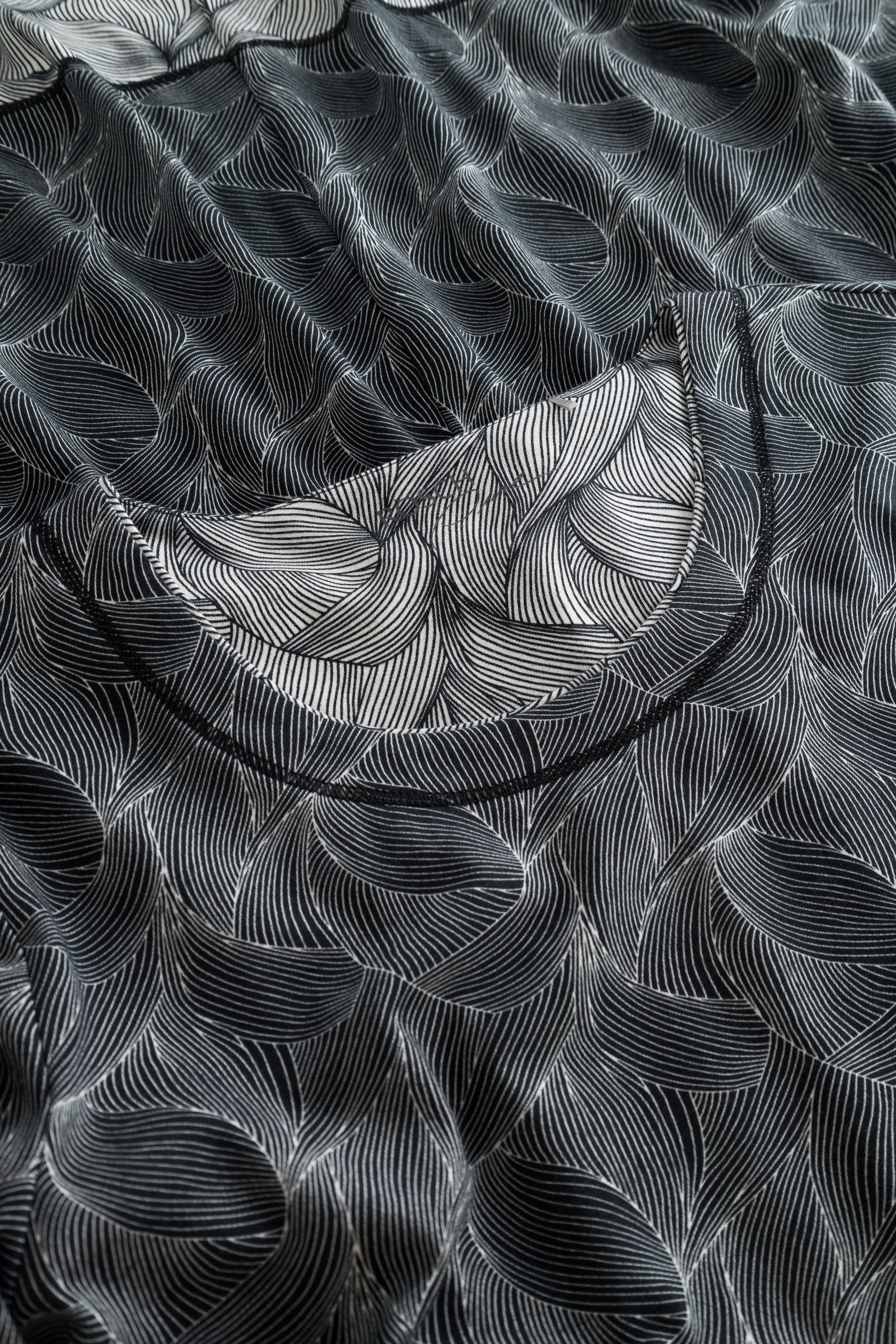 Detailbild 1 von Nachthemd im schwarz-weißen Mix A-Linie Baumwolle/Modal Große Größen bis 54