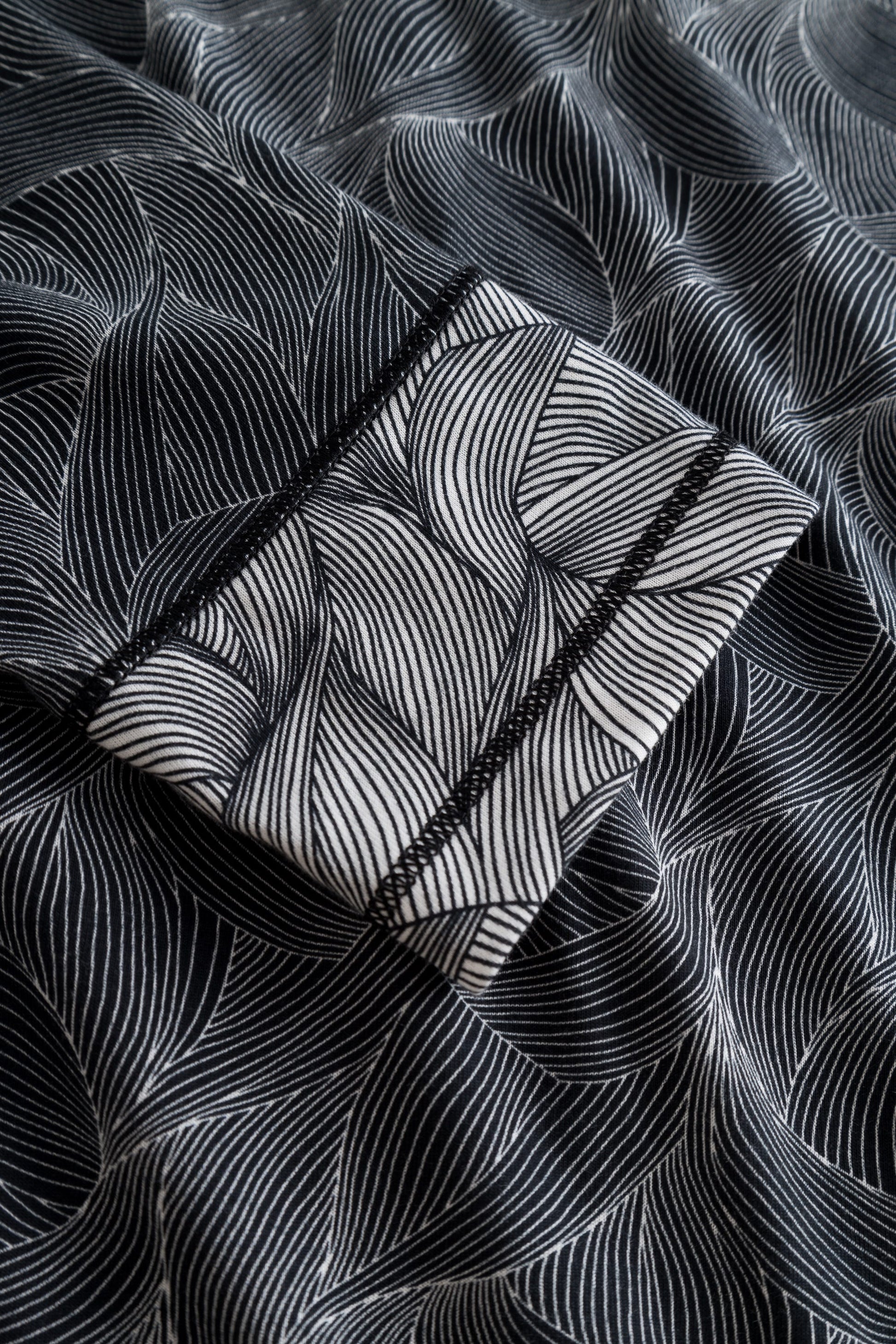 Detailbild 2 von Nachthemd im schwarz-weißen Mix A-Linie Baumwolle/Modal Große Größen bis 54