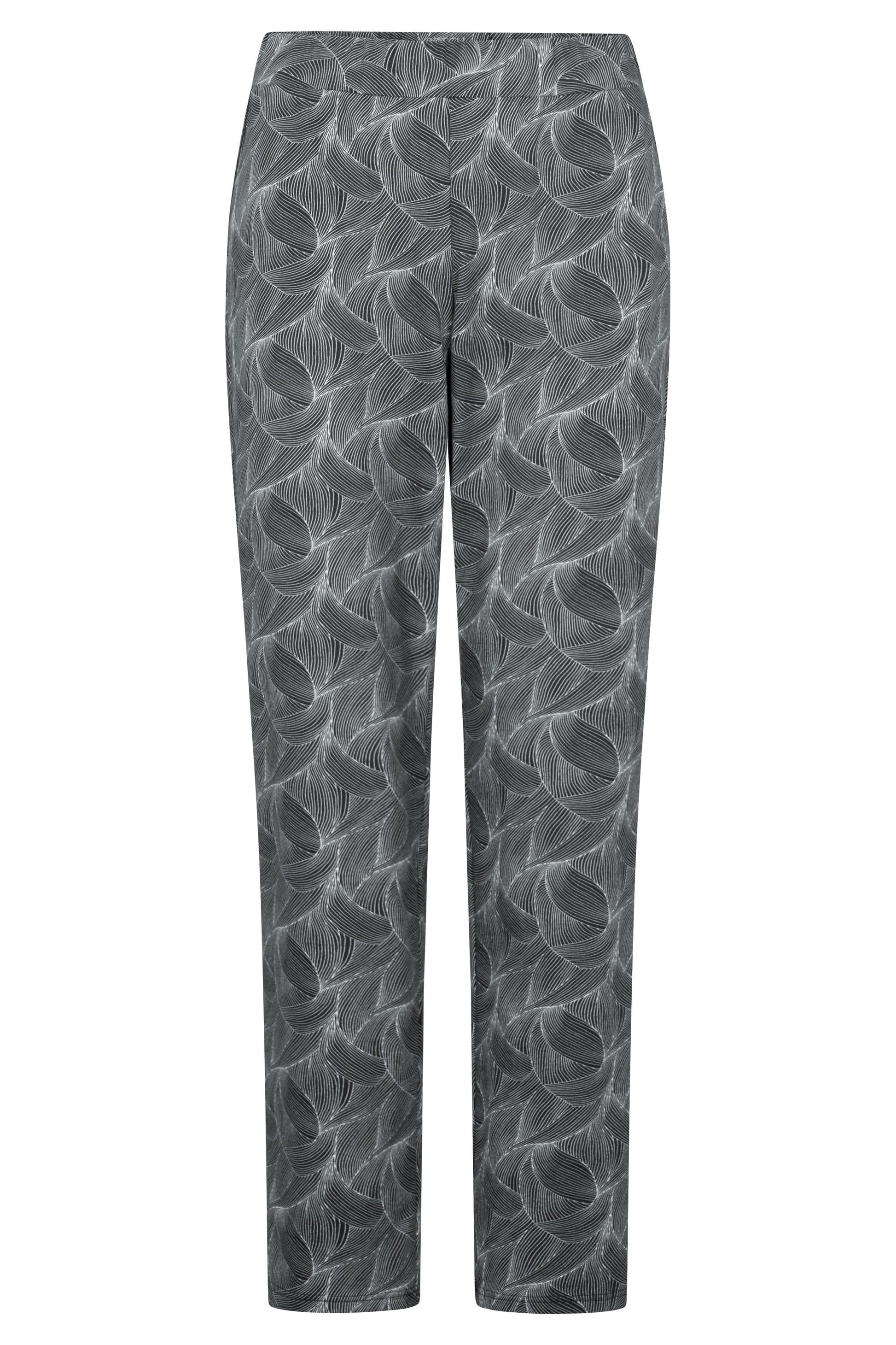 Hollowbild von Hose im schwarz-weißen Druck Baumwolle/Modal Große Größen bis 54
