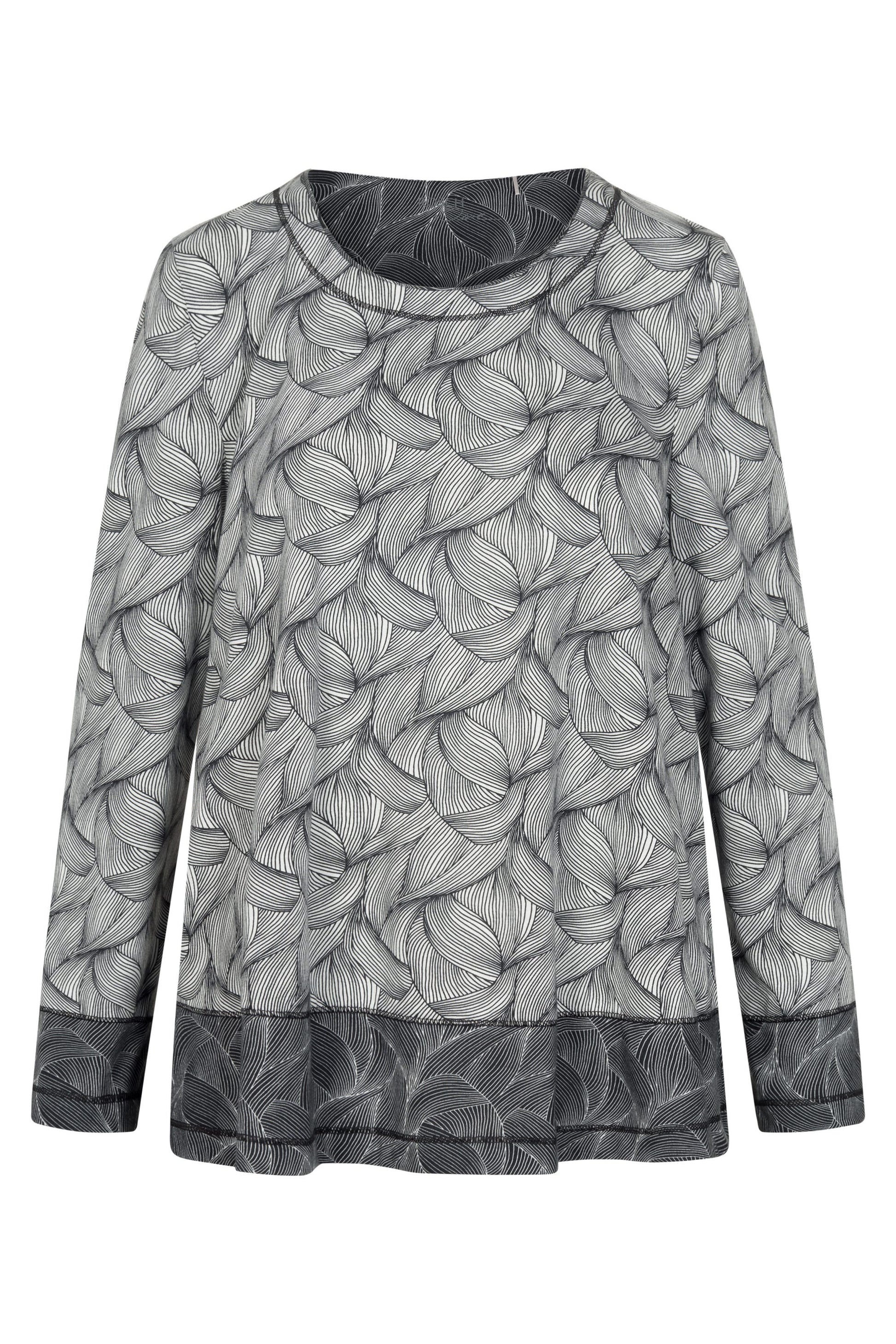 Hollowbild von Oberteil im Mustermix A-Linie Baumwolle/Modal Große Größen bis 54