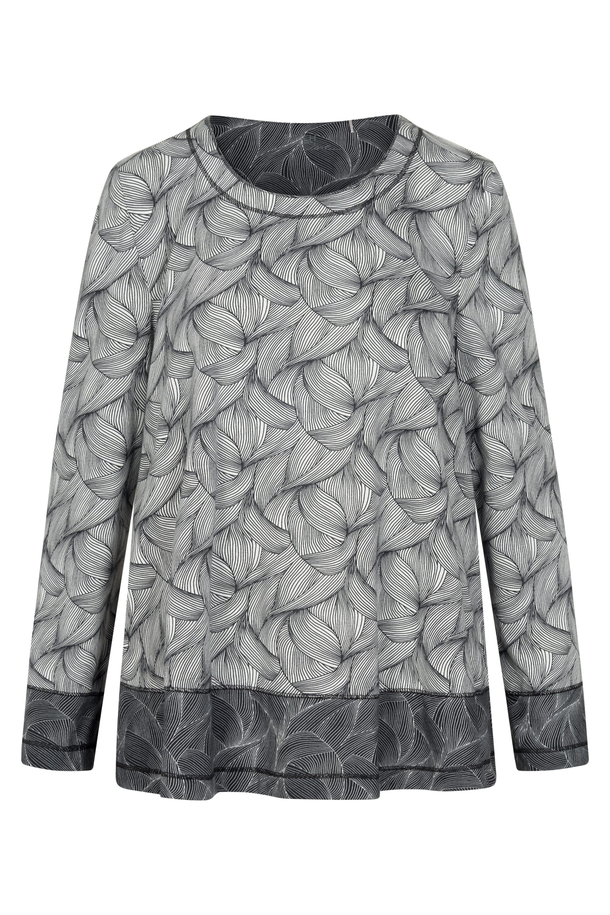 Hollowbild von Oberteil im Mustermix A-Linie Baumwolle/Modal Große Größen bis 54