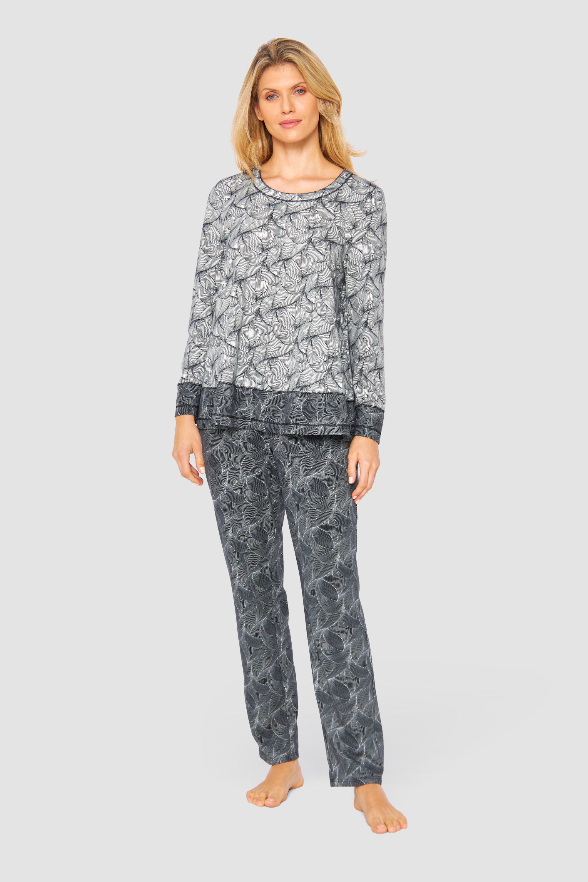 Detailbild 1 von Oberteil im Mustermix A-Linie Baumwolle/Modal Große Größen bis 54