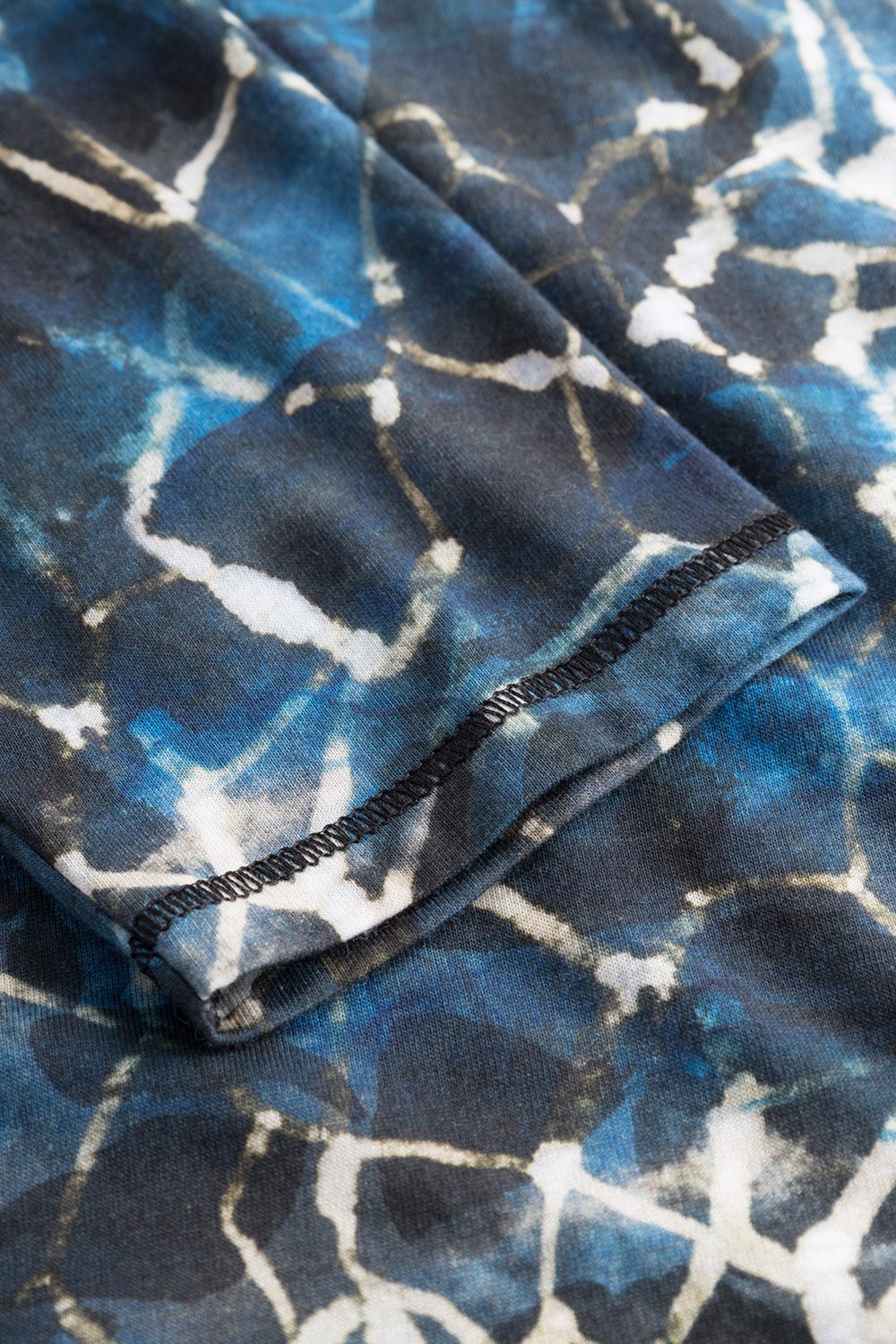 Detailbild 2 von Nachthemd im blauen grafischen Druck Baumwolle/Modal Große Größen bis 54