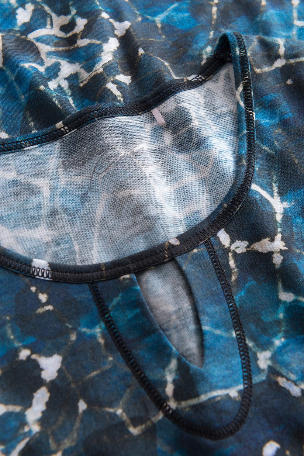 Detailbild 2 von Shirt im blauen grafischen Druck Baumwolle/Modal Große Größen bis 54