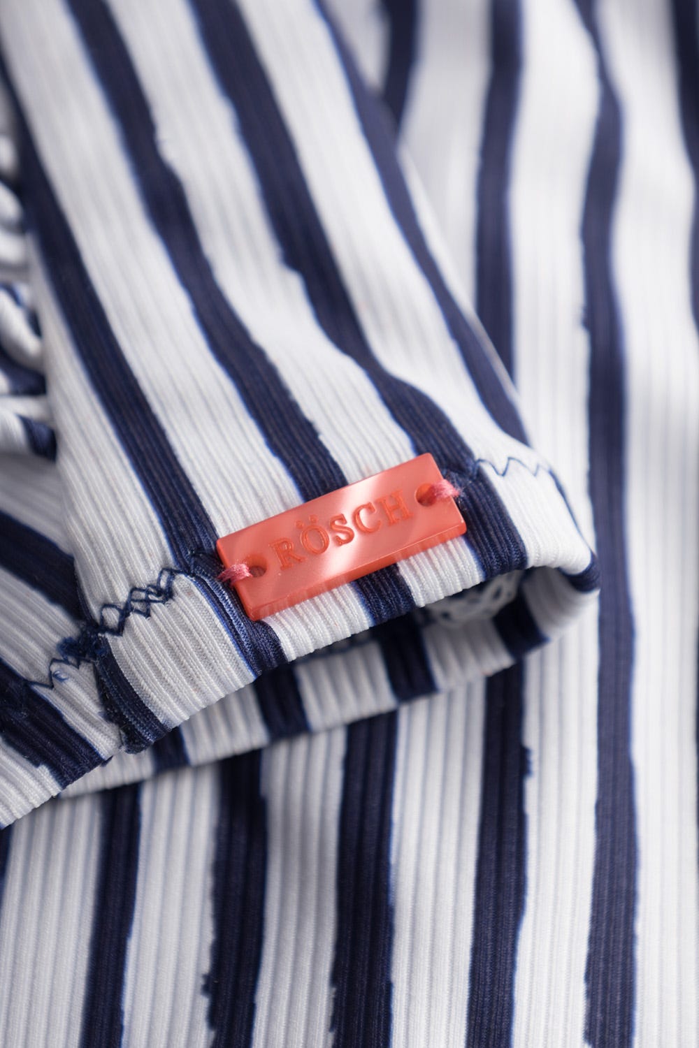 Detailbild 3 von Bandeau Bikini Oberteil im Streifen-Druck Schleife Ripp recyceltes Polyester/Elasthan