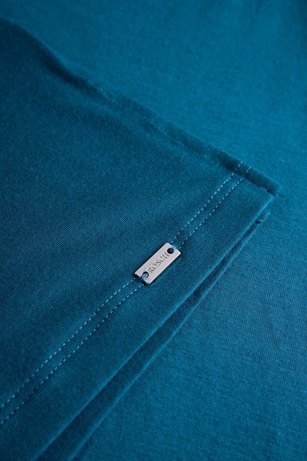 Detailbild 2 von Strandkleid mit Paspeln am Ausschnitt Petrol 3/4-Arm Viskose/Elasthan