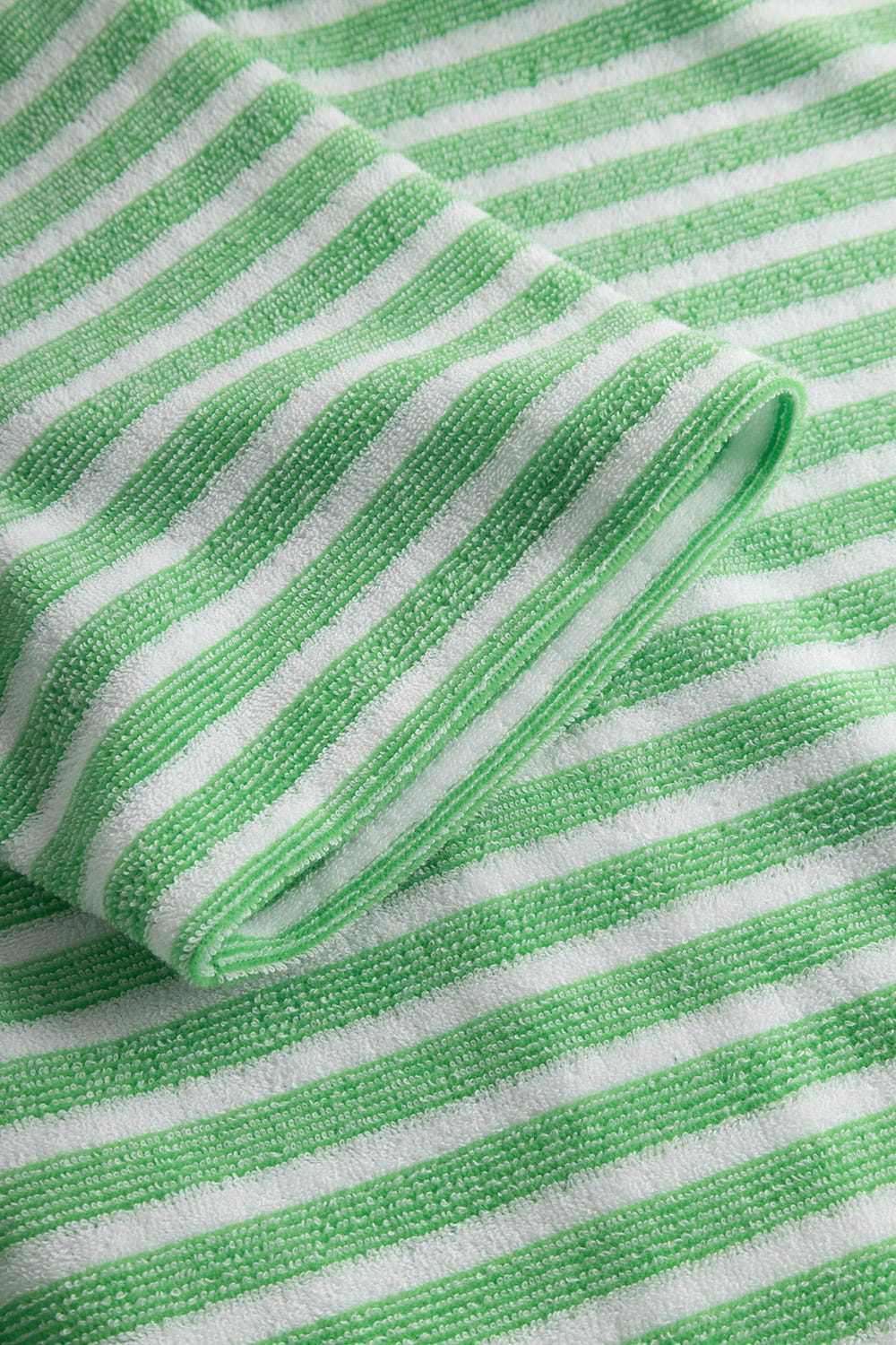 Detailbild 3 von Frottee-Mantel im grünen Ringel Reißverschluss Baumwolle/Polyester