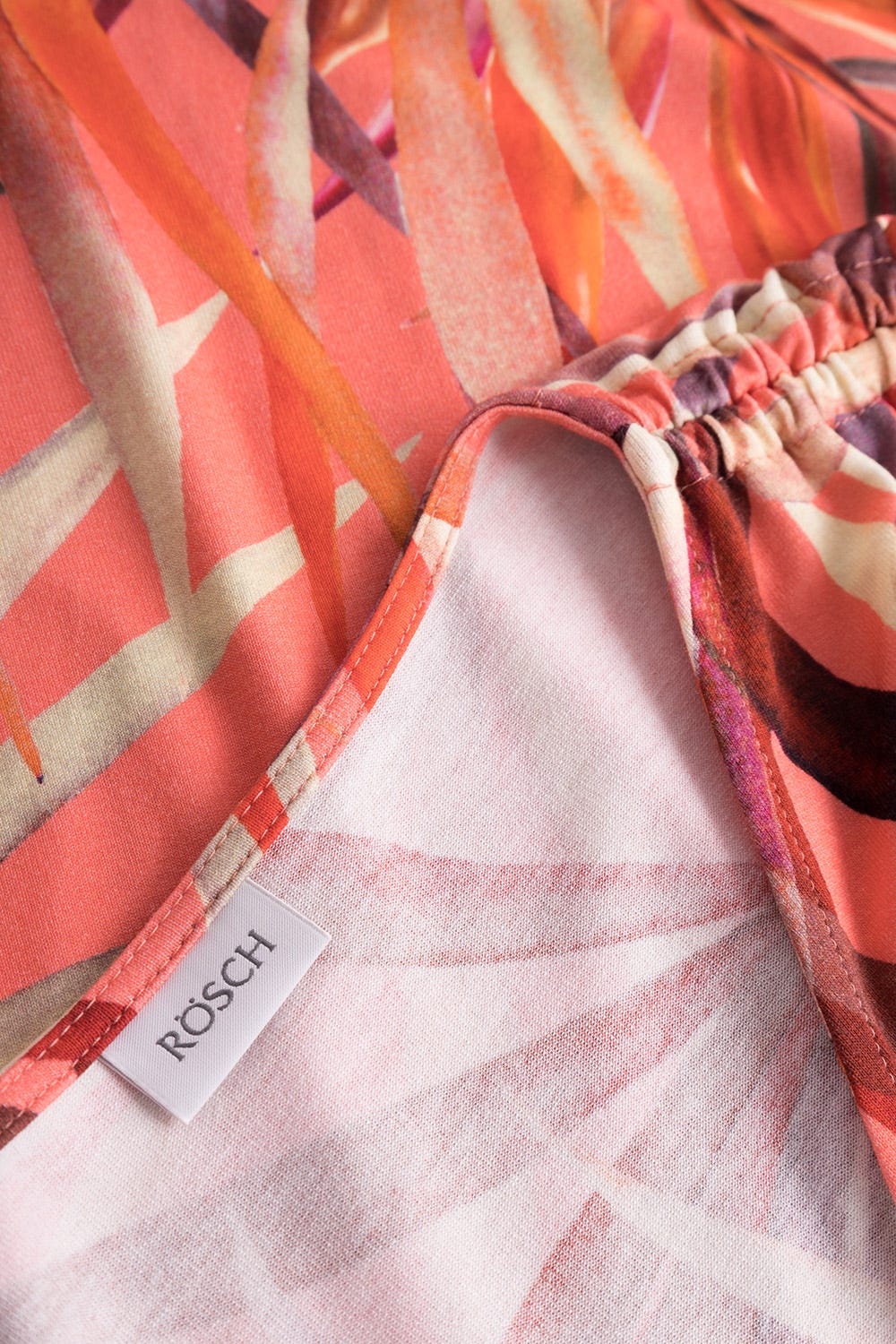 Detailbild 3 von Strandkleid im Blätter-Druck Wickeloptik Maxi Viskose/Elasthan